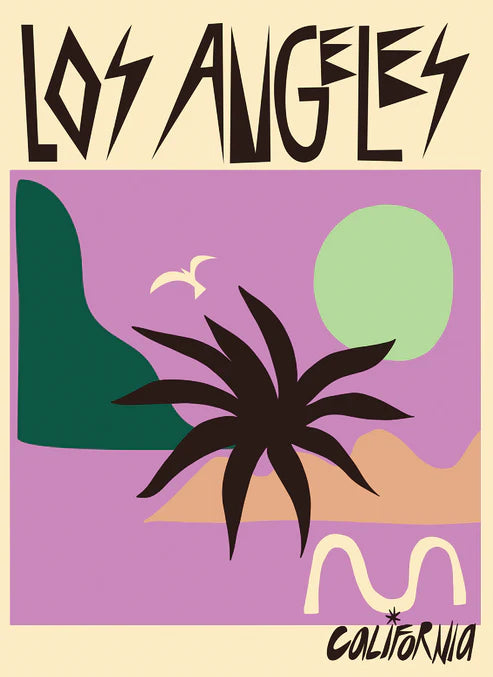 Los Angles Print in Lavender, from Daniella Manini
