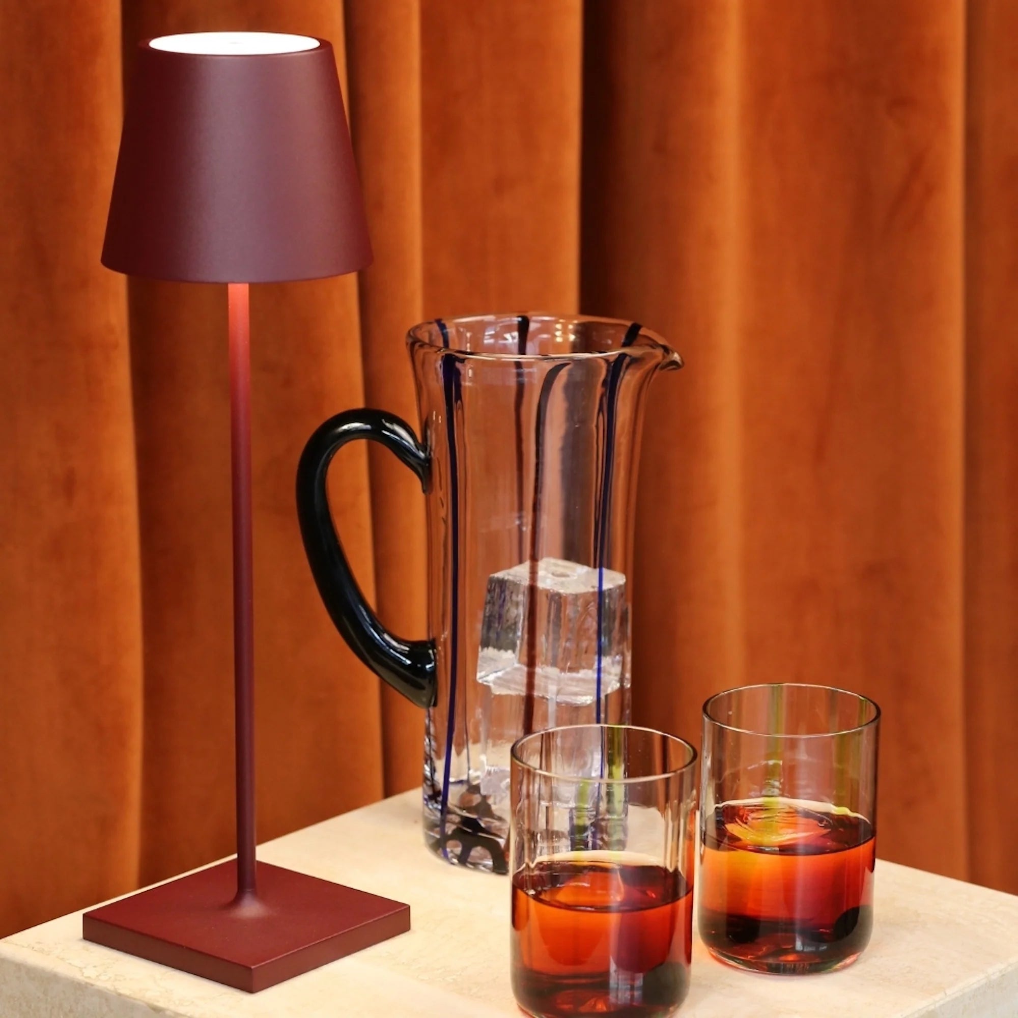 Poldina Pro Lamp in Bordeaux, from Zafferano