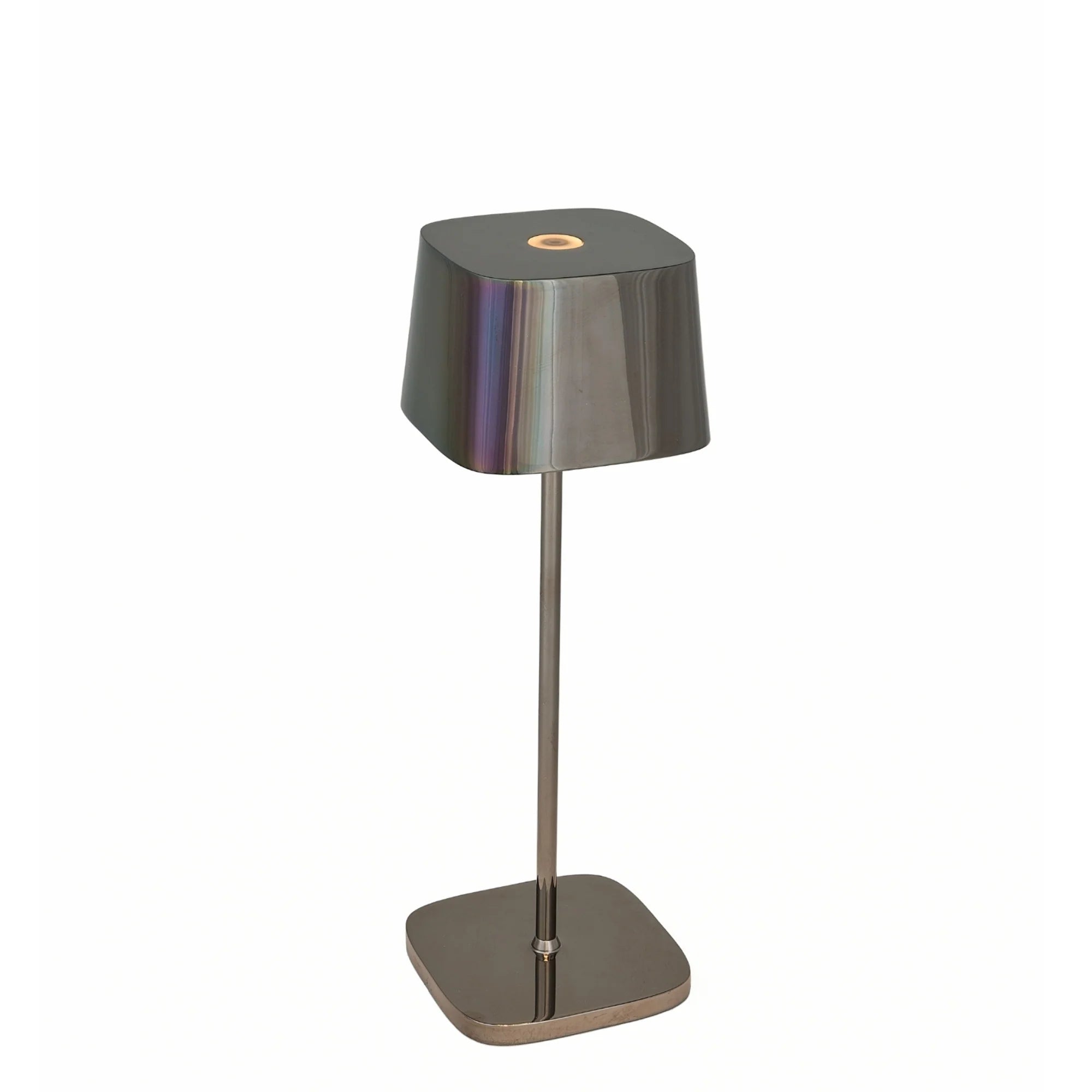 Ofelia Cordless Table Lamp in Black Chrome, from Zafferano