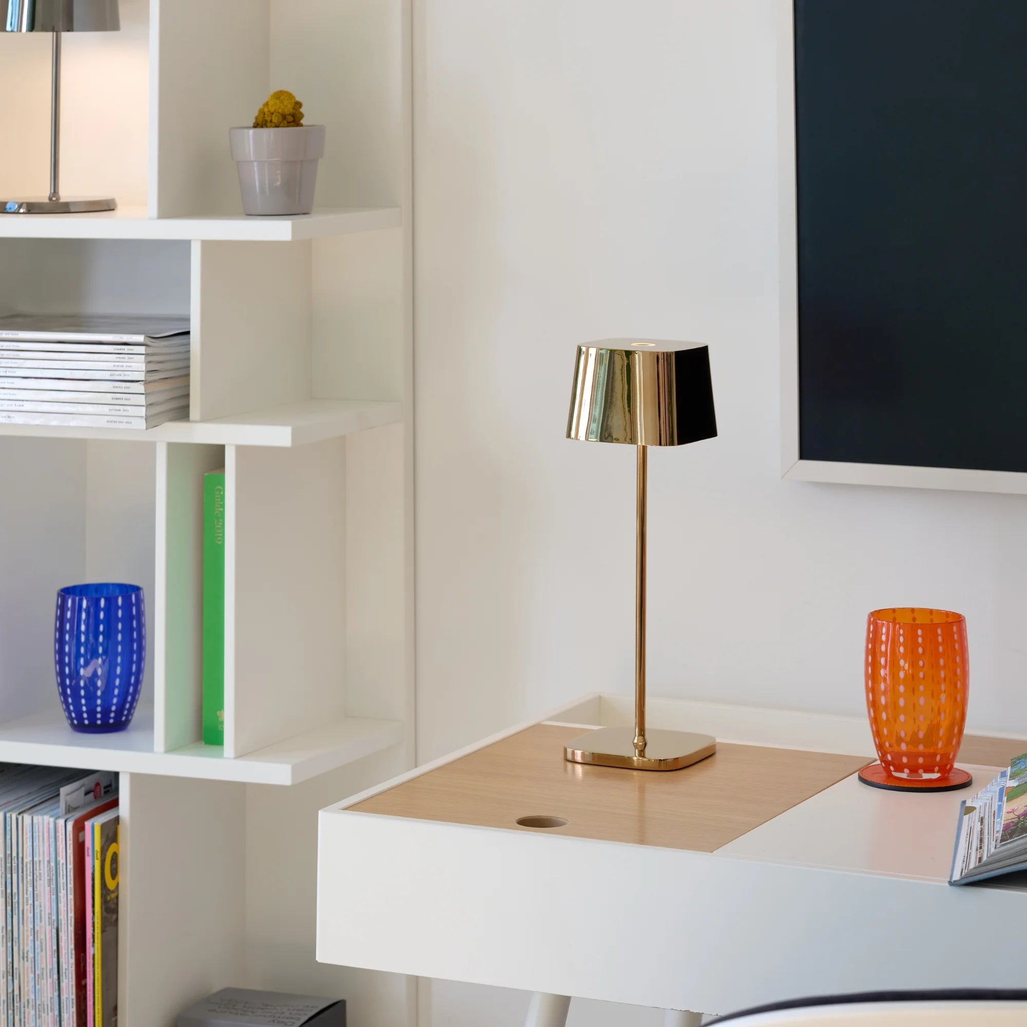 Ofelia Cordless Table Lamp in Rose Gold, from Zafferano