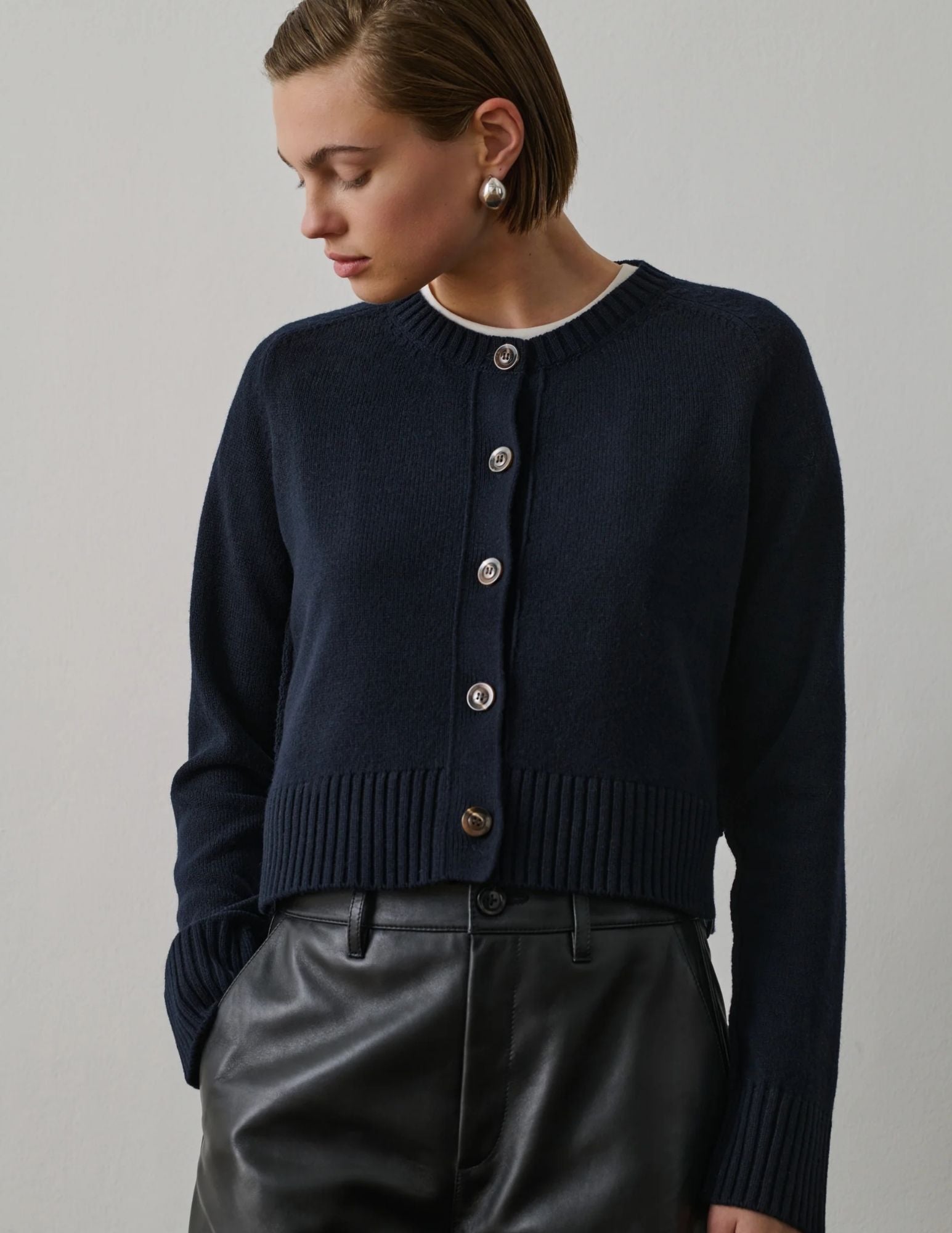 Virginia Cardigan in Navy, from Soeur