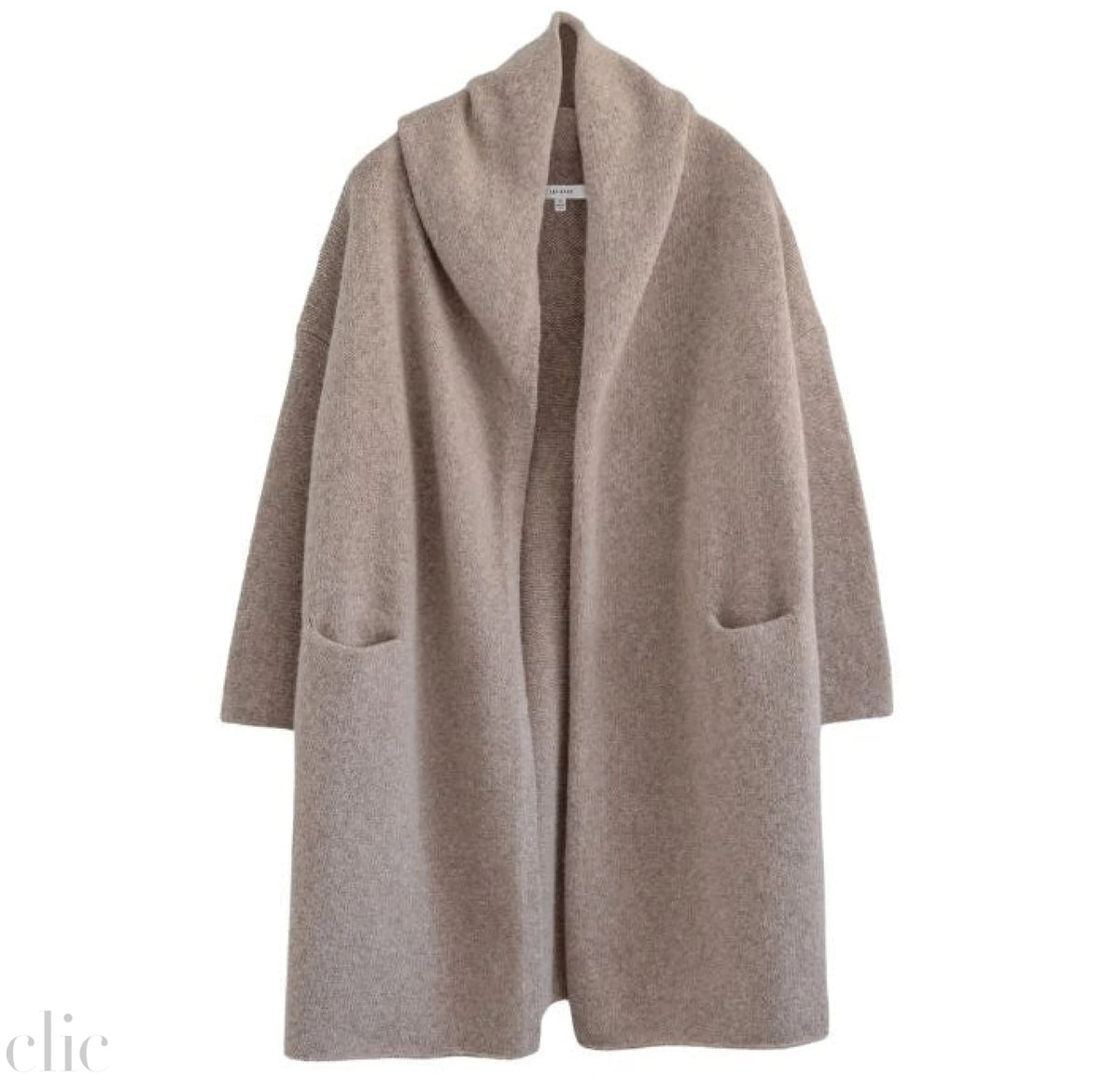 Otono Cardigan Coat in Taupe, from La Tierra