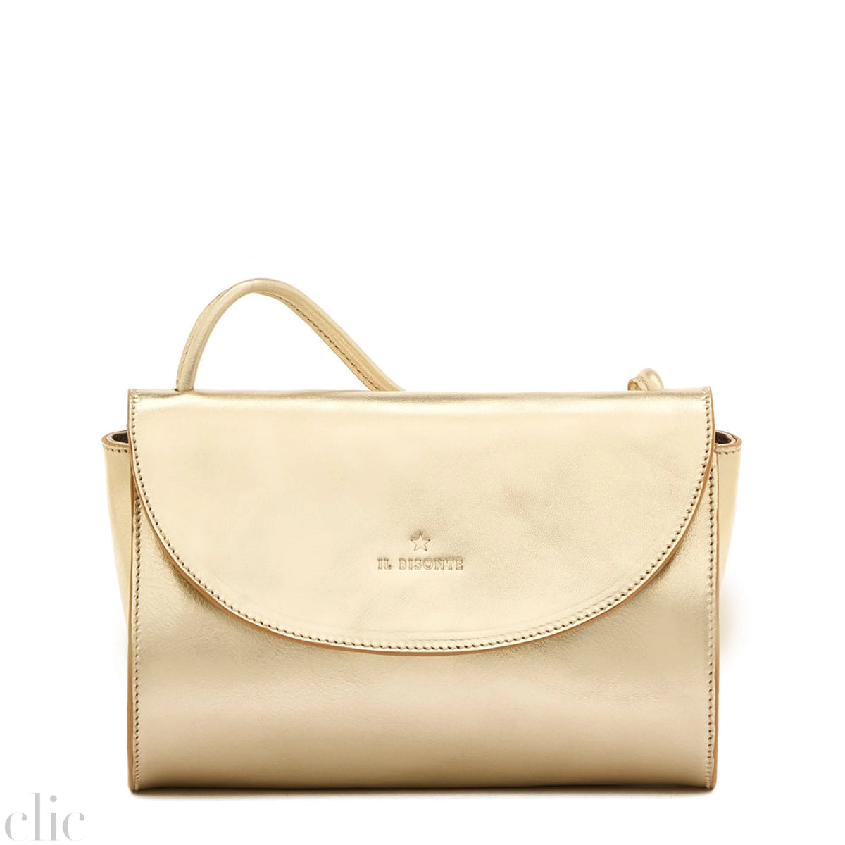 Linea 1978 Crossbody bag in Metallic Platinum, from IL Bisonte