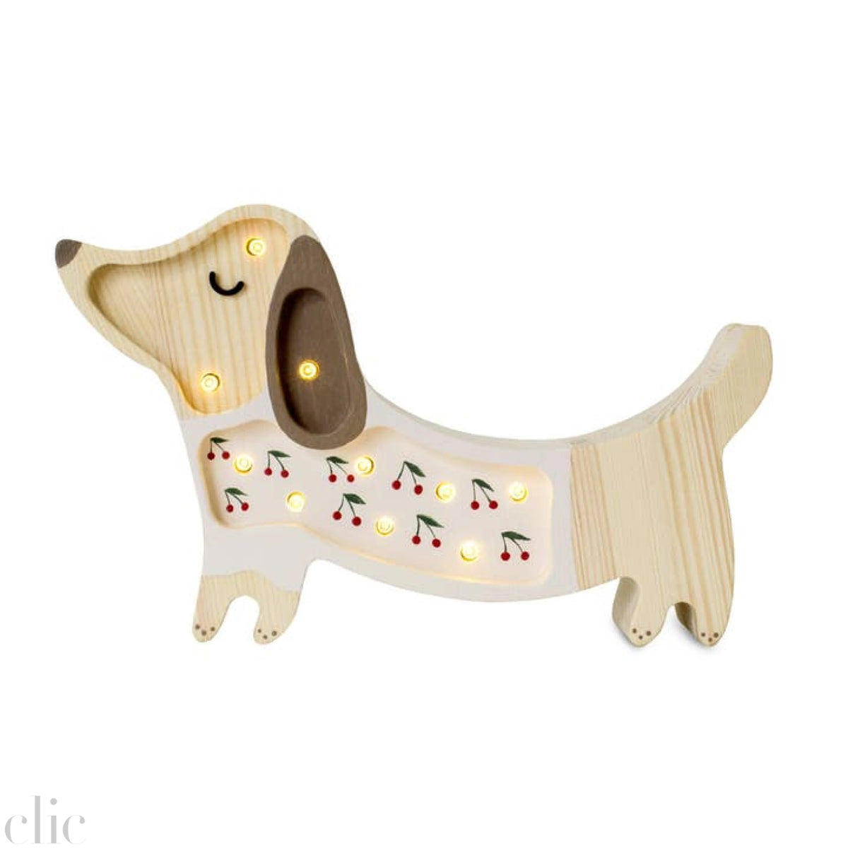 Little Lights Mini Puppy Lamp in Cherry Pink