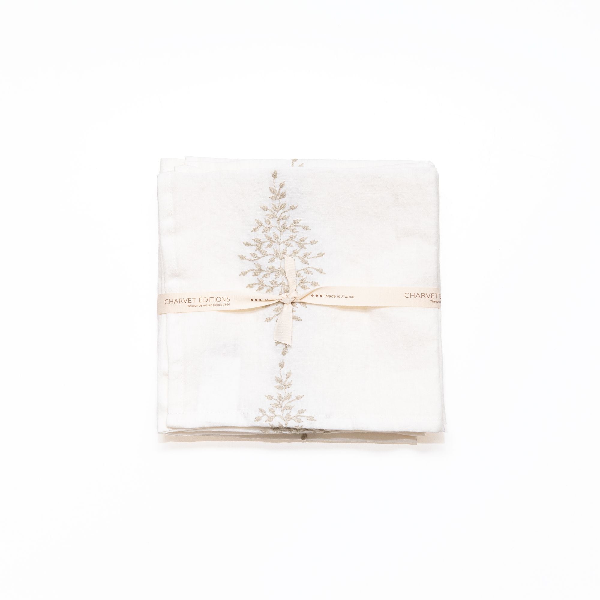 Reseda Napkin, from Charvet Editions