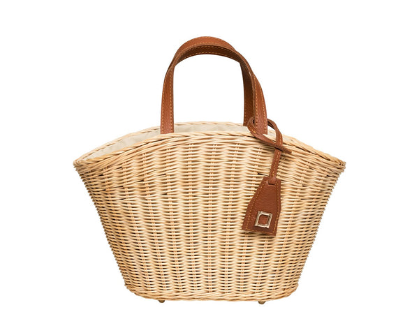 Lauren Wicker Tote in Tan, from Rafé New York