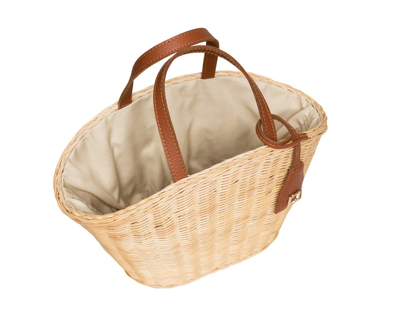 Lauren Wicker Tote in Tan, from Rafé New York