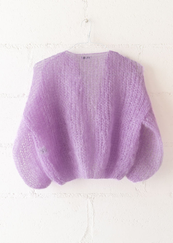 Mohair Light Bomber Cardigan in Lilac, from Maiami