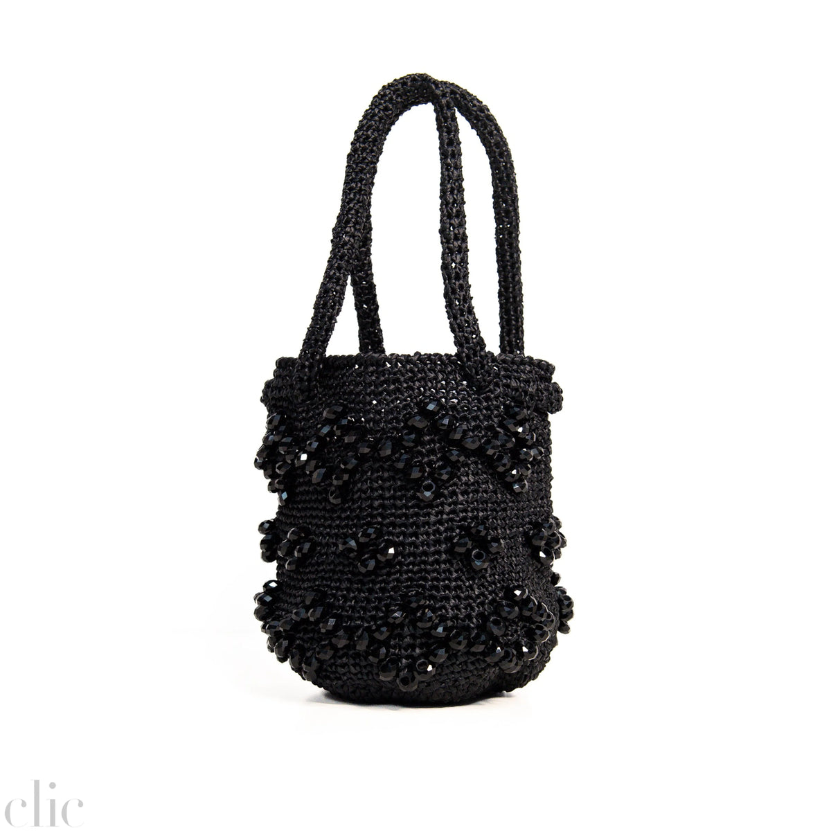 La Gemme Mini Bucktet Bag in Black, from Maria La Rosa