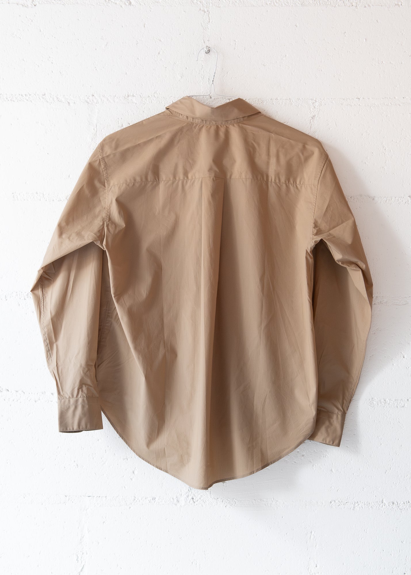 La Shirt Classica Poplin Cotton in Khaki, from Comme Si