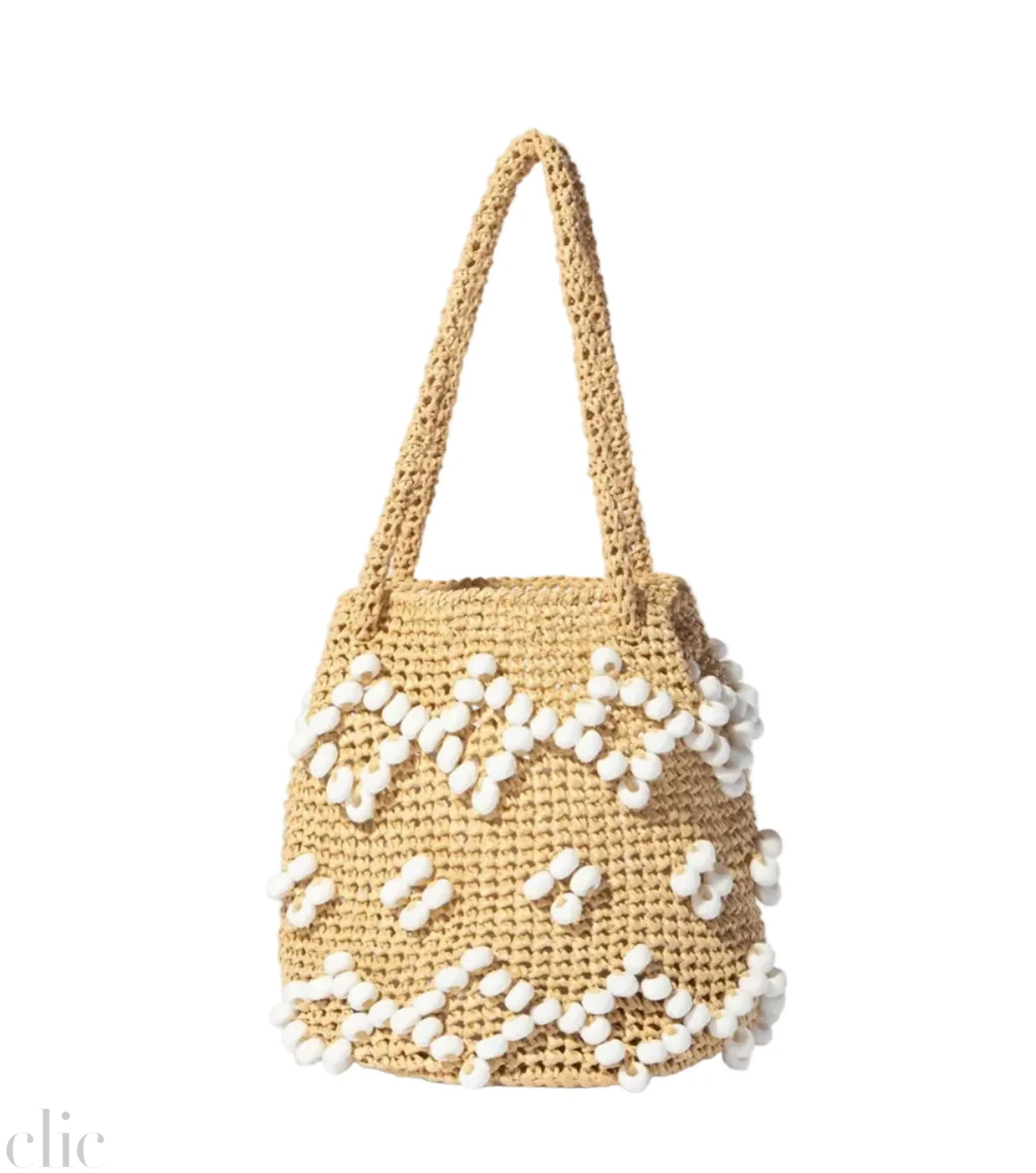 La Gemme Mini Bucktet Bag in Natural, from Maria La Rosa