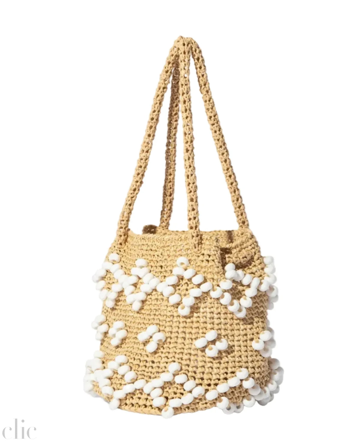 La Gemme Mini Bucktet Bag in Natural, from Maria La Rosa