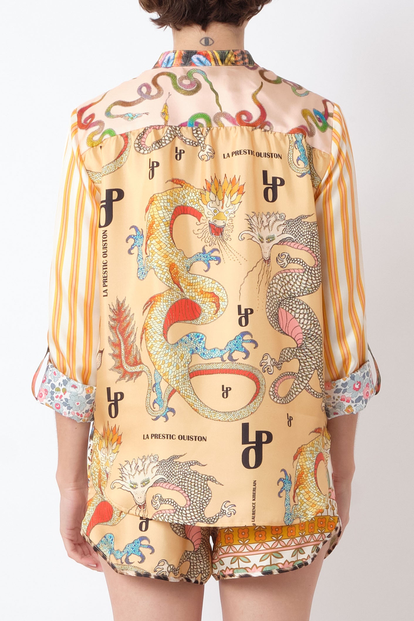 Jeanne Shirt in Mix Tulipe Earl, from La Prestic Ouiston