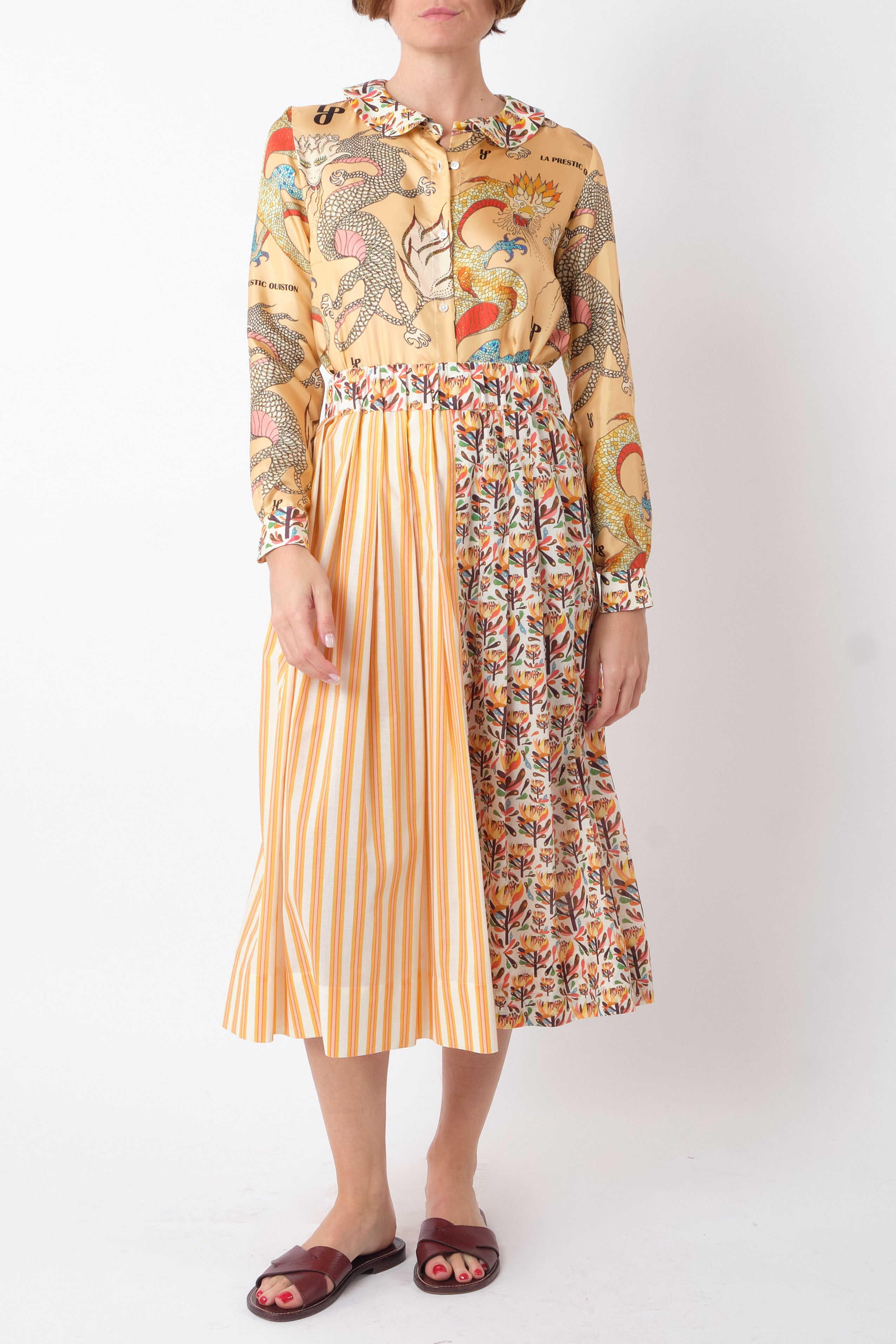 Venise Skirt in Mix Rayure, from La Prestic Ouiston