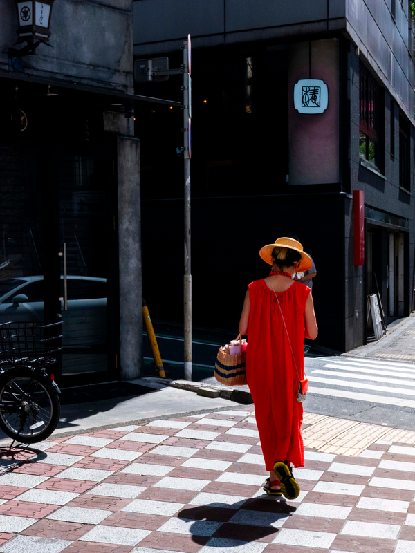 Lady in Red, Japan by Juliette Charvet
