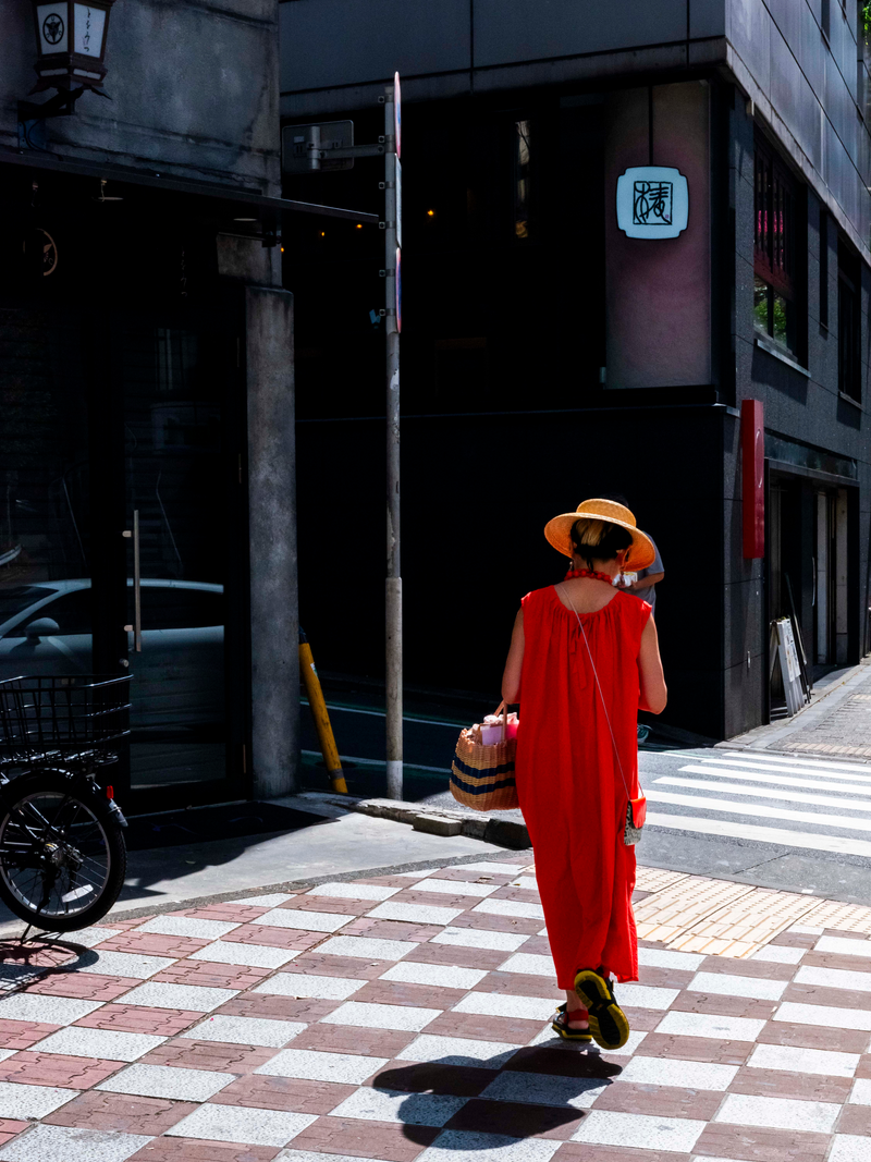 Lady in Red, Japan by Juliette Charvet