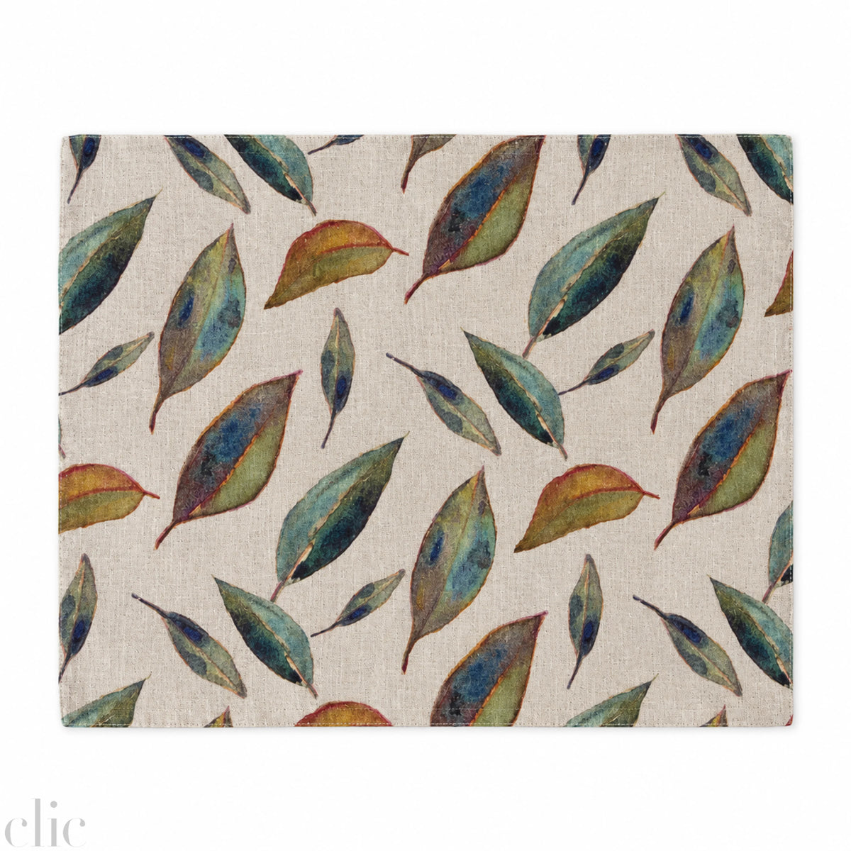 Golden Fall Placemat in Dark Natural Linen