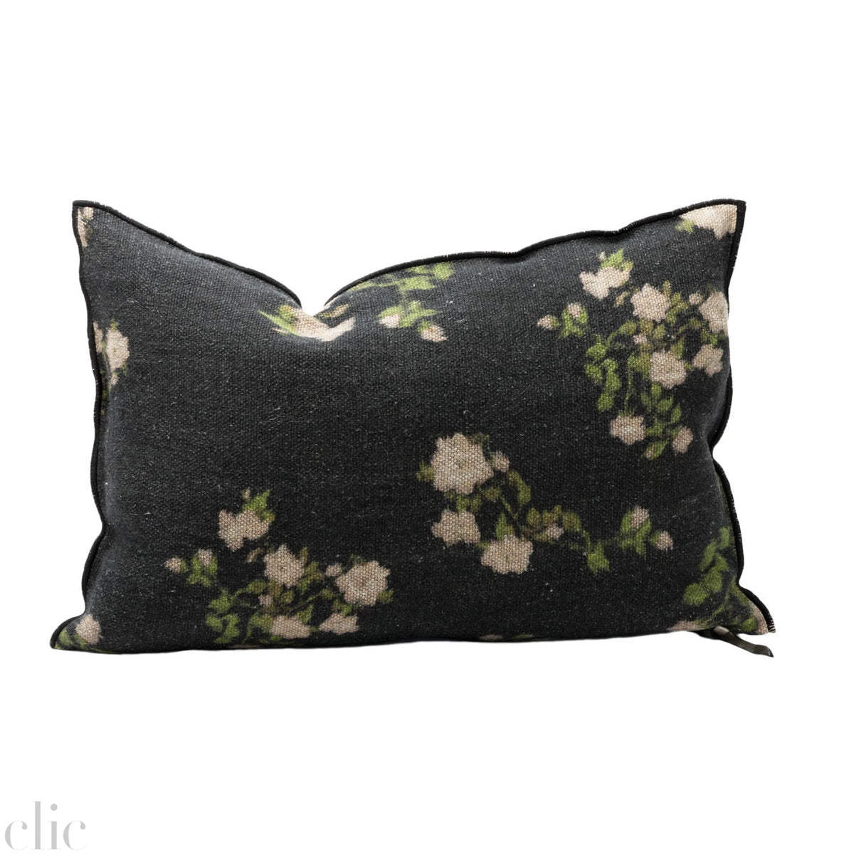 Wabi Sabi Linen Les Roses Creme Pillow 16x24, from Maison De Vacances