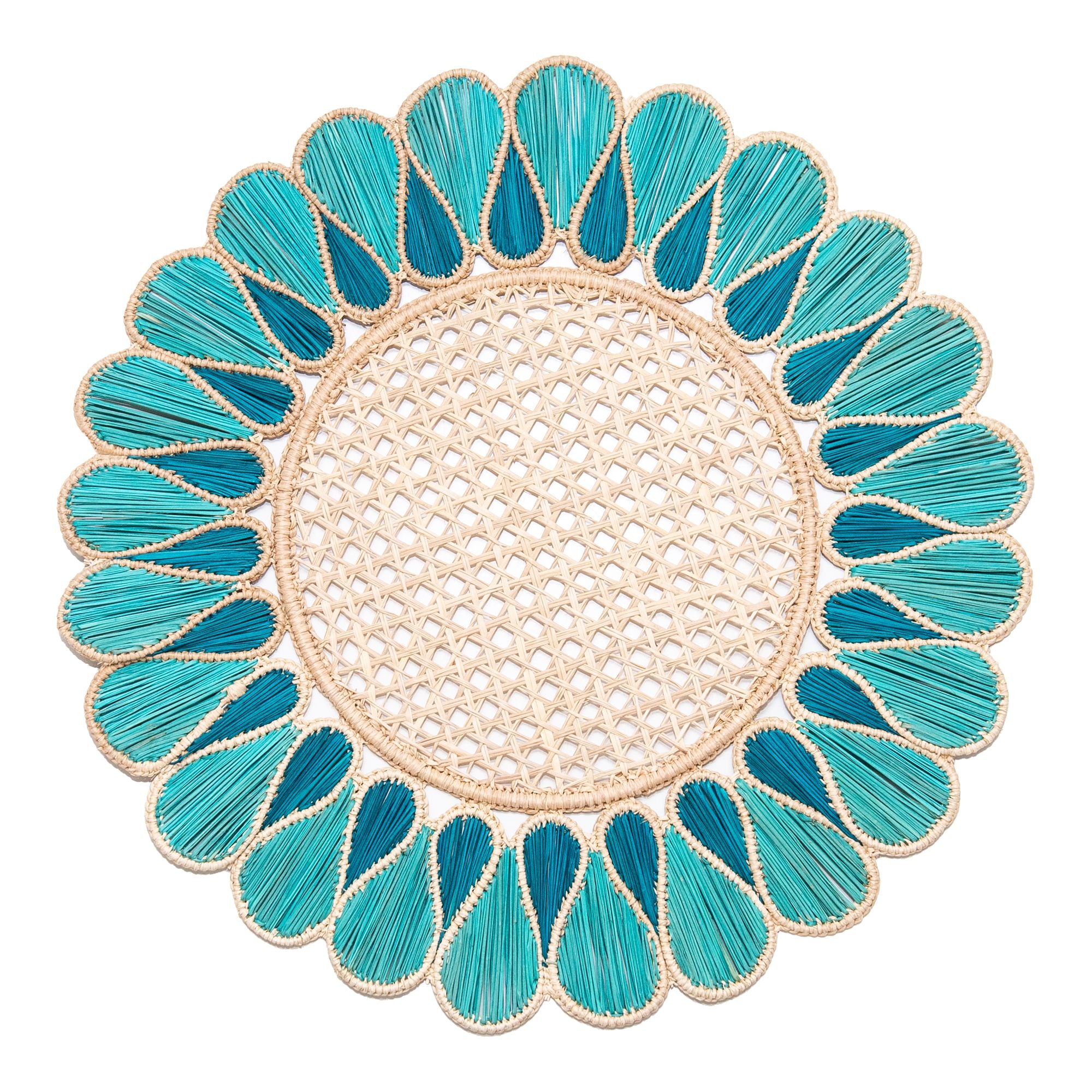 Drops Placemat in Turquoise Aqua, from Coro Cora