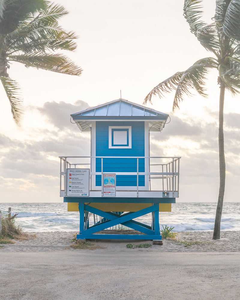 Lifeguard Tower Desoto St. Hollywood Beach Florida by Tommy Kwak