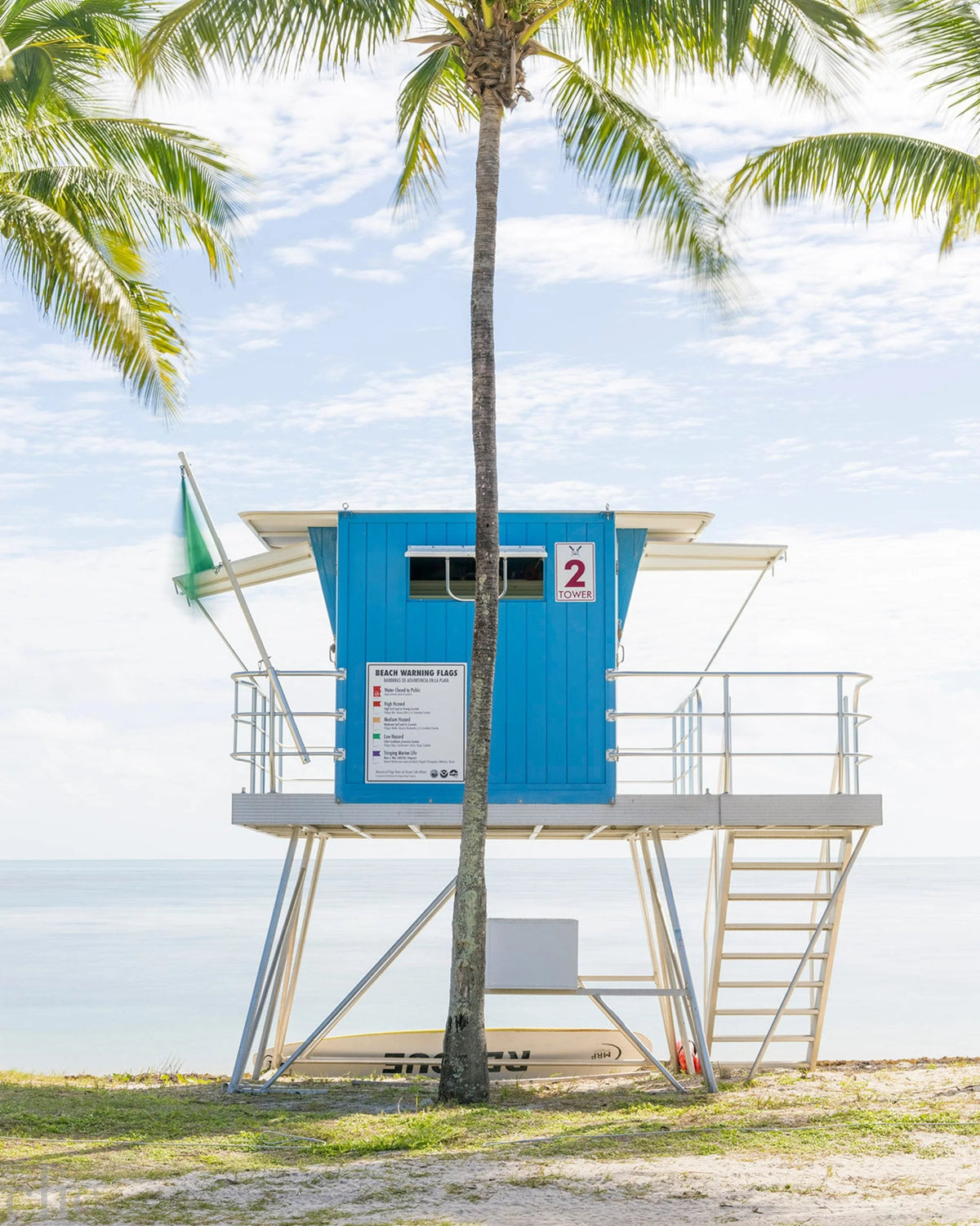 Lifeguard Tower Virginia Key Beach Florida by Tommy Kwak