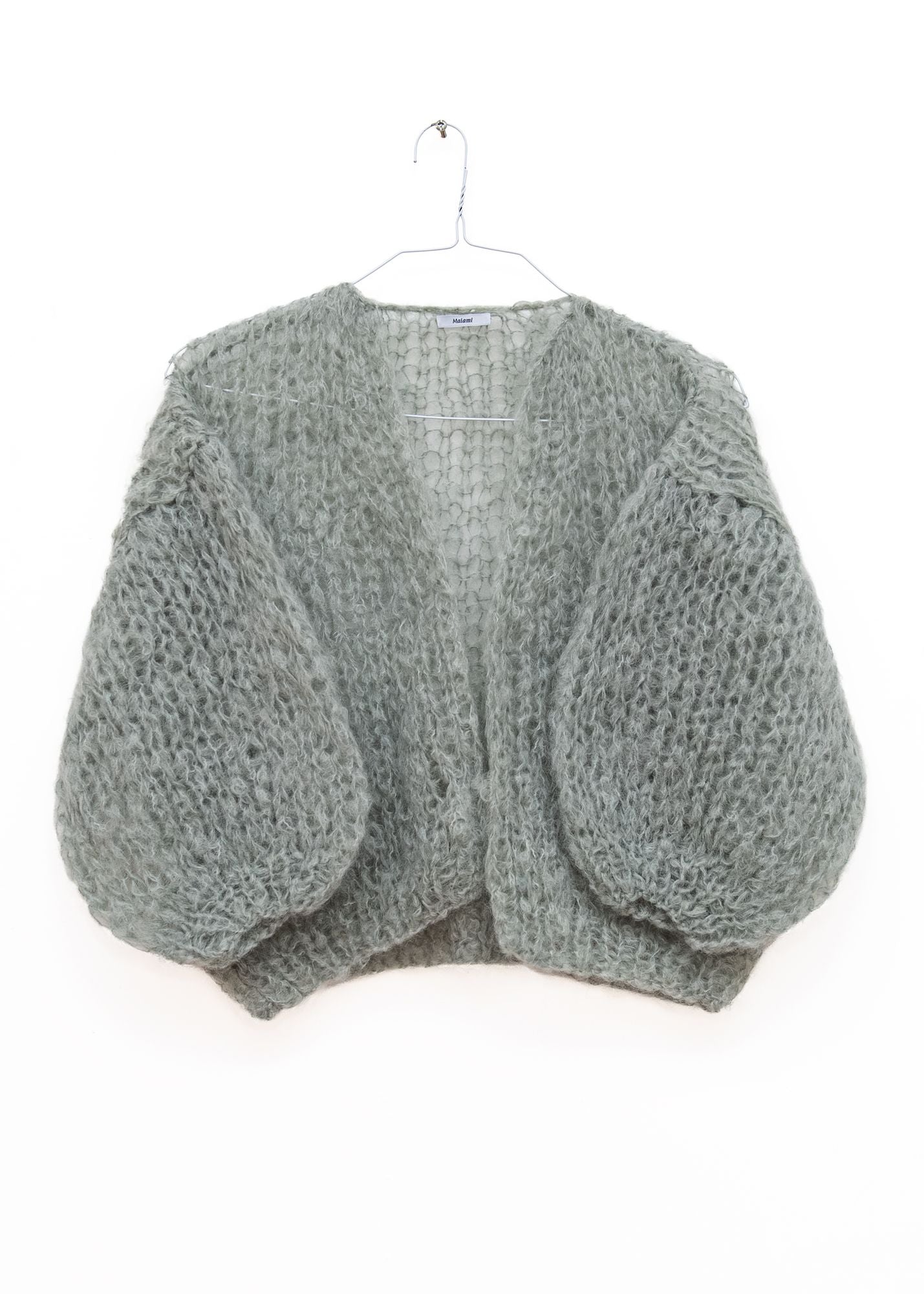 Light Mohair Bomber Cardigan in Menthol, from Maiami