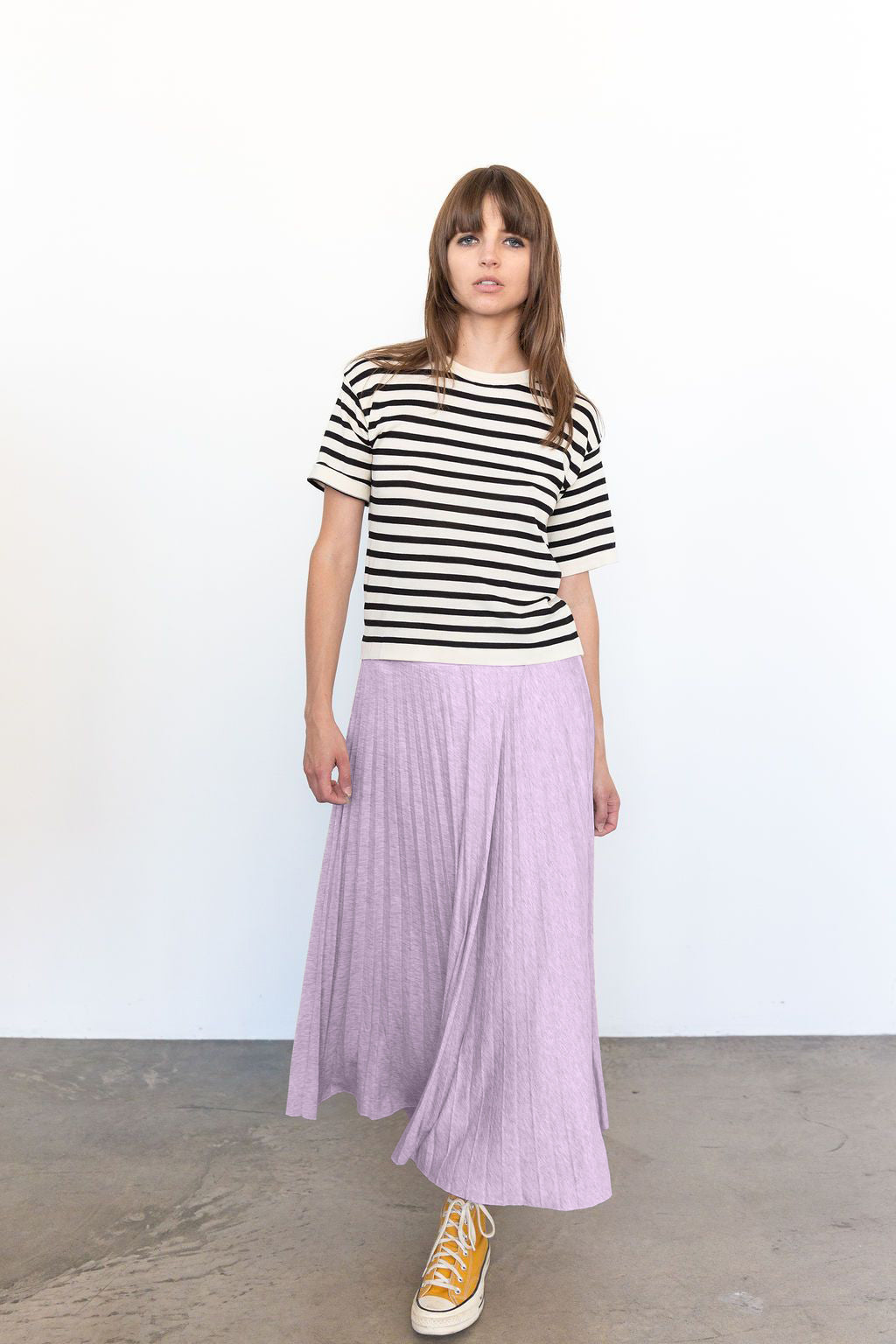 Della Jersey Skirt in Lavender, from Loyd Ford
