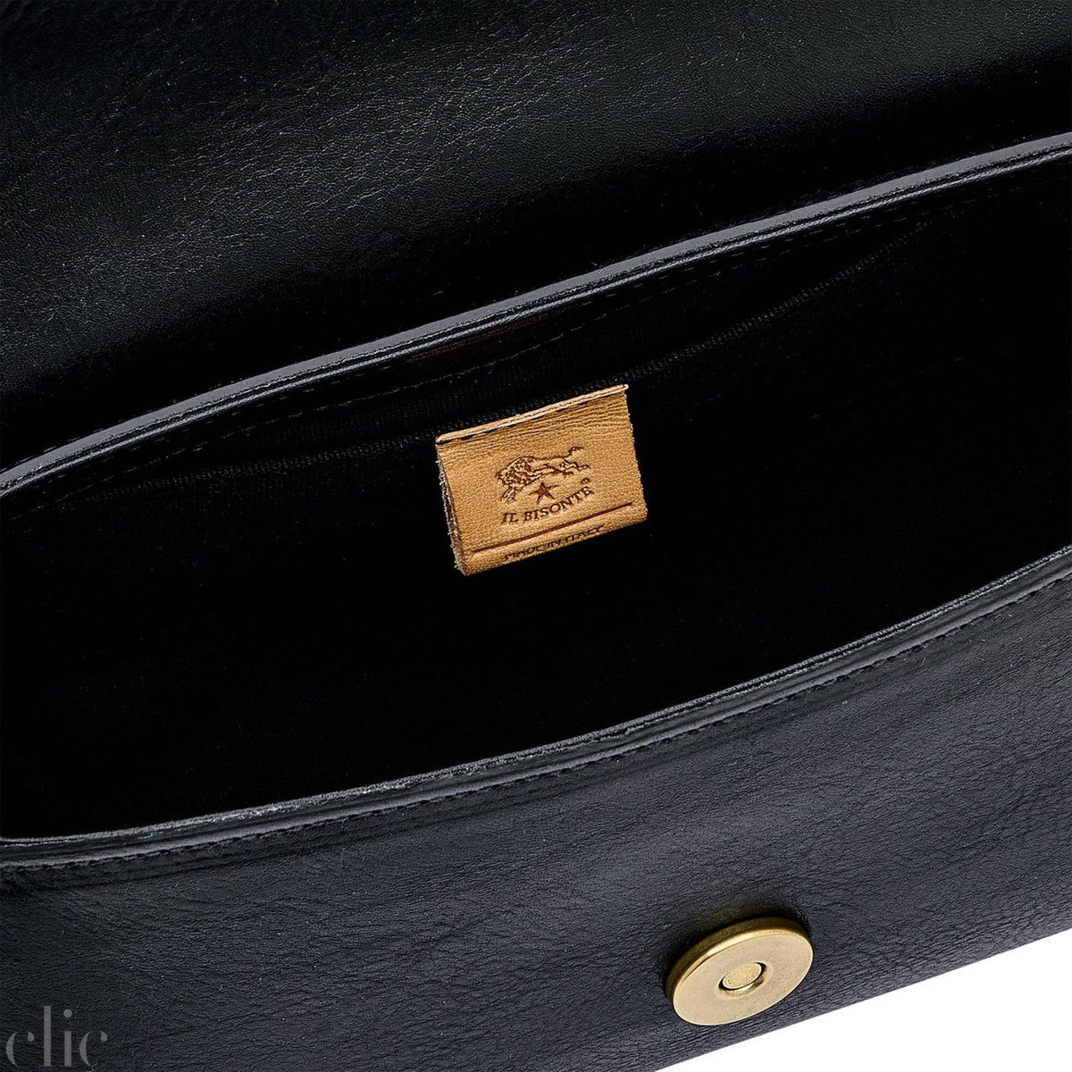 Linea 1978 Crossbody bag in Black Leather, from IL Bisonte