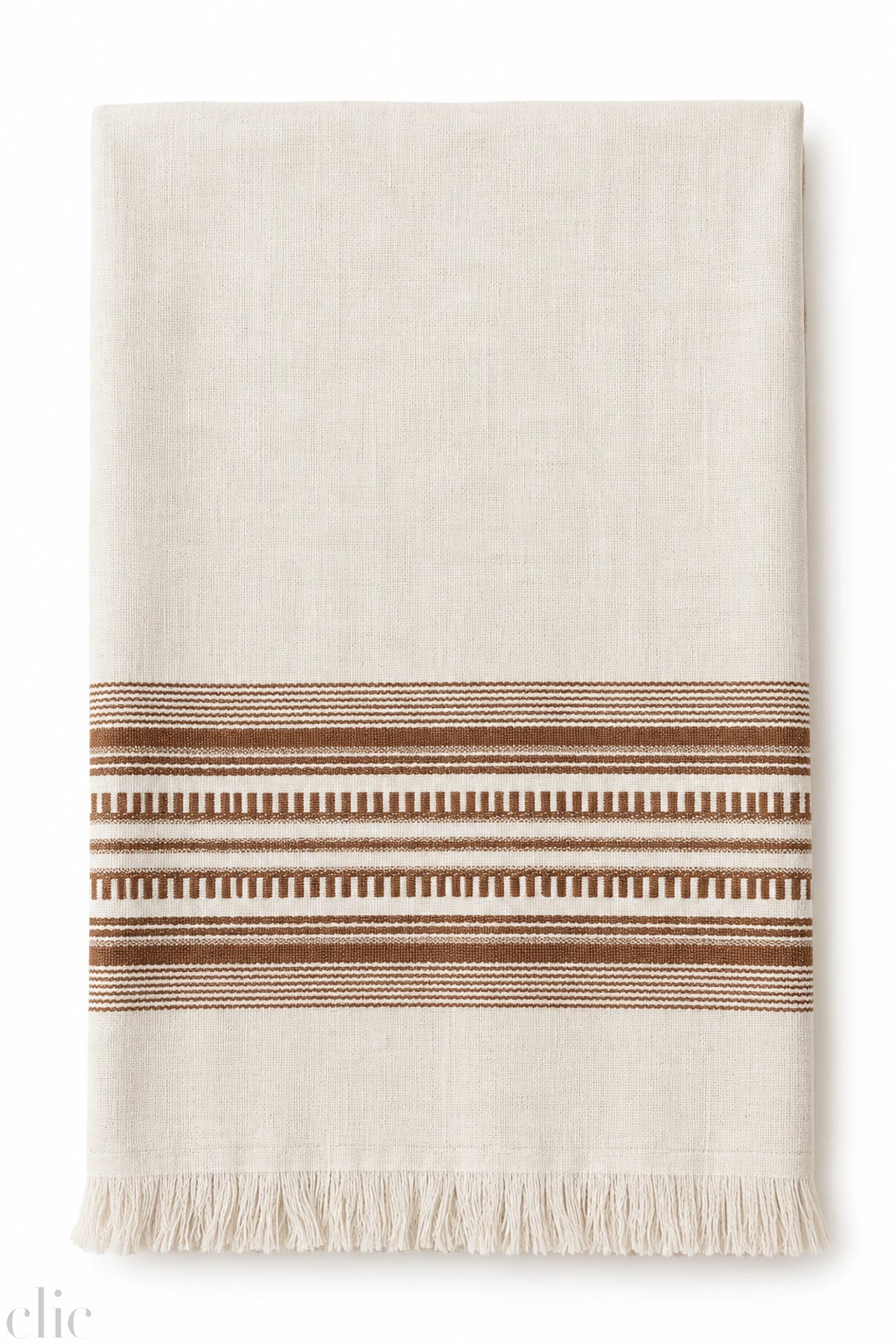 Antigua Stripe Kitchen Towel in Espresso Bown