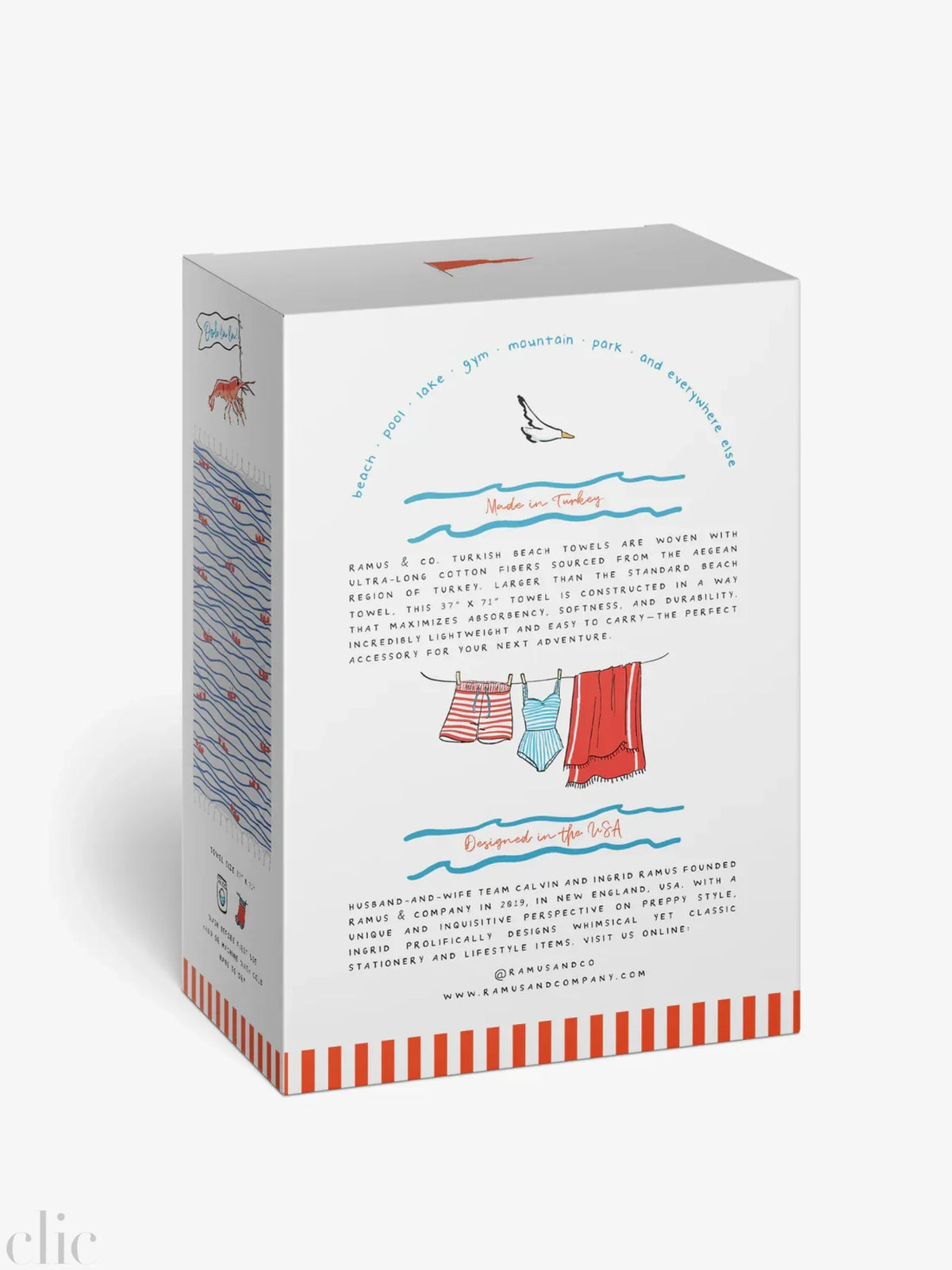 Turkish Beach Towel Lobster n' Waves