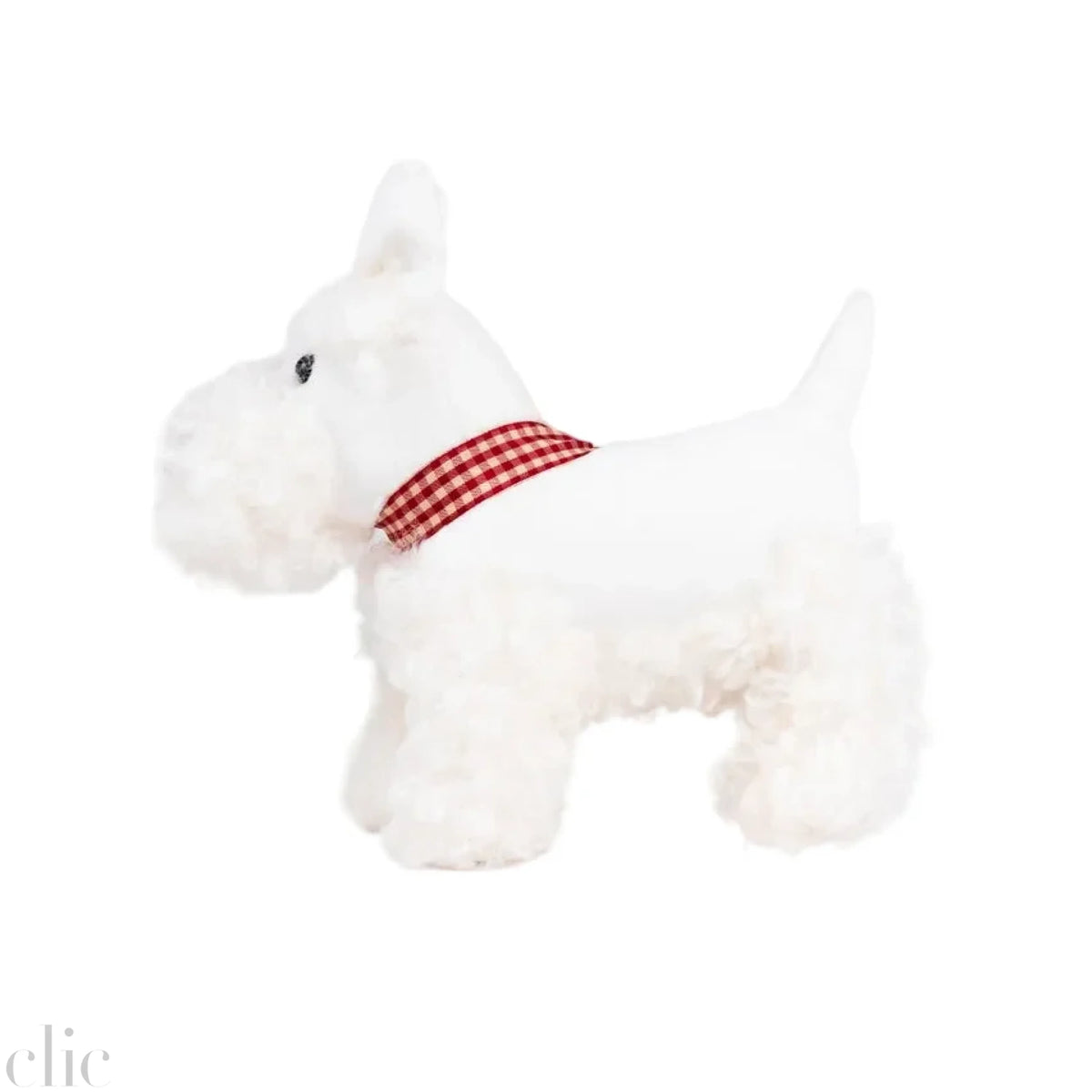 Lola Stuffed Dog in White