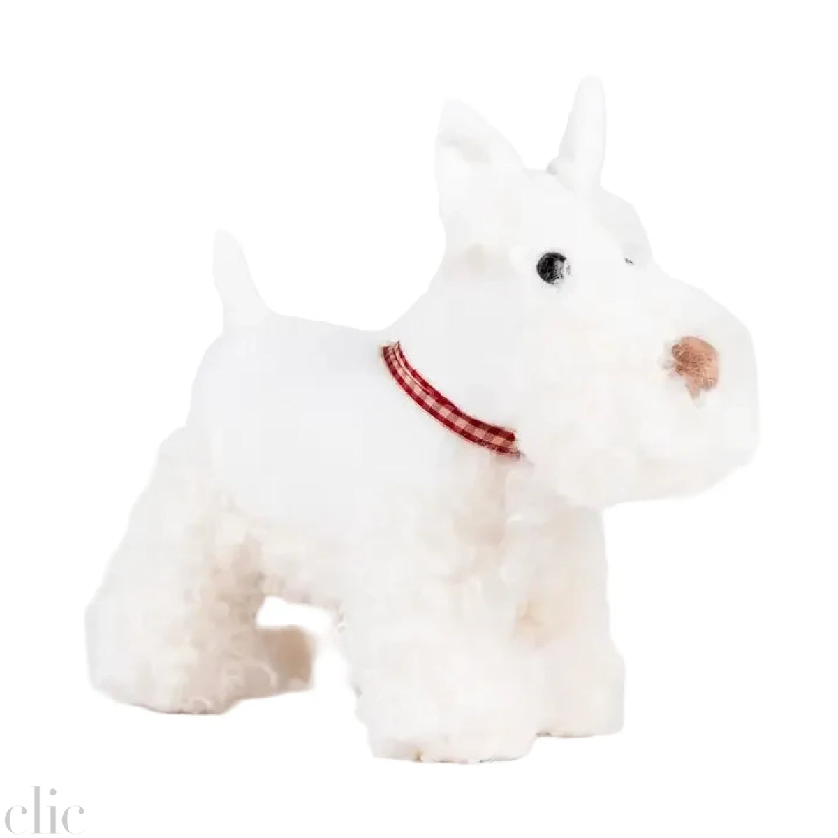Lola Stuffed Dog in White