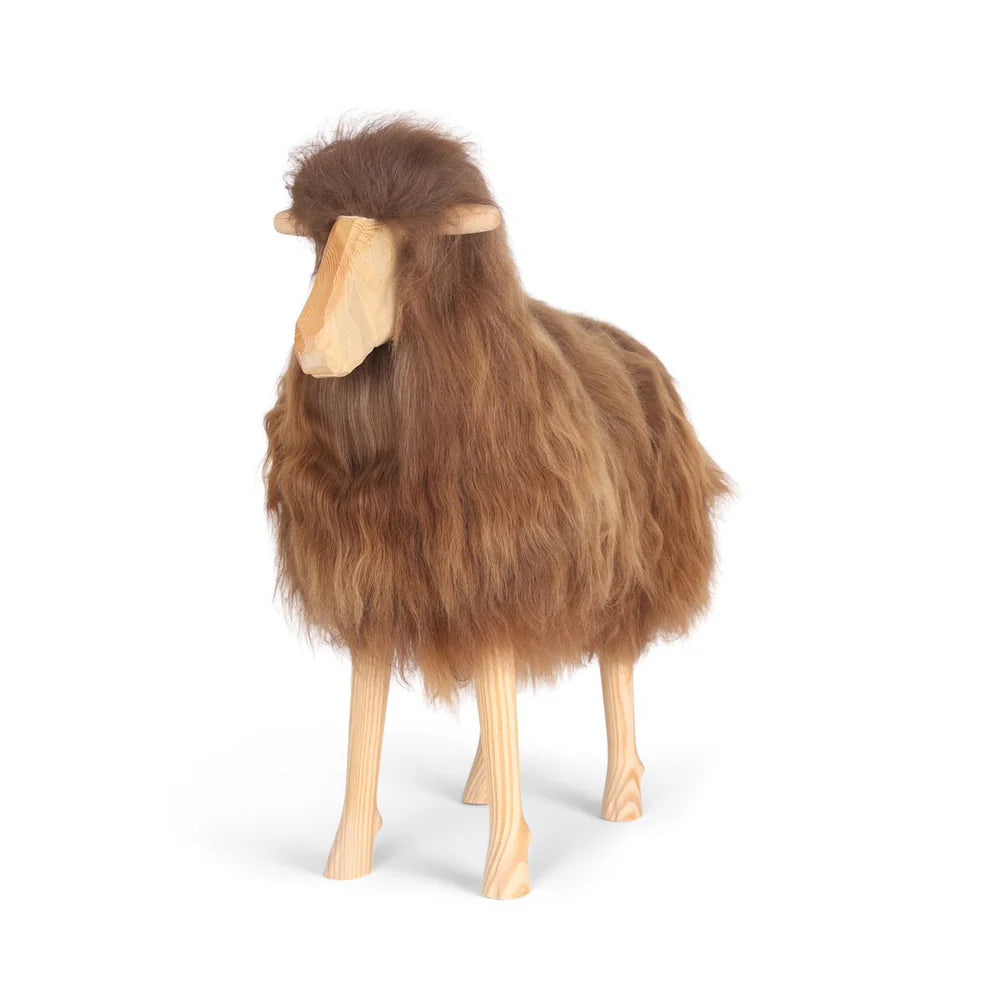 Long Wool Standing Sheep in Rust Brown, from Natures Collection