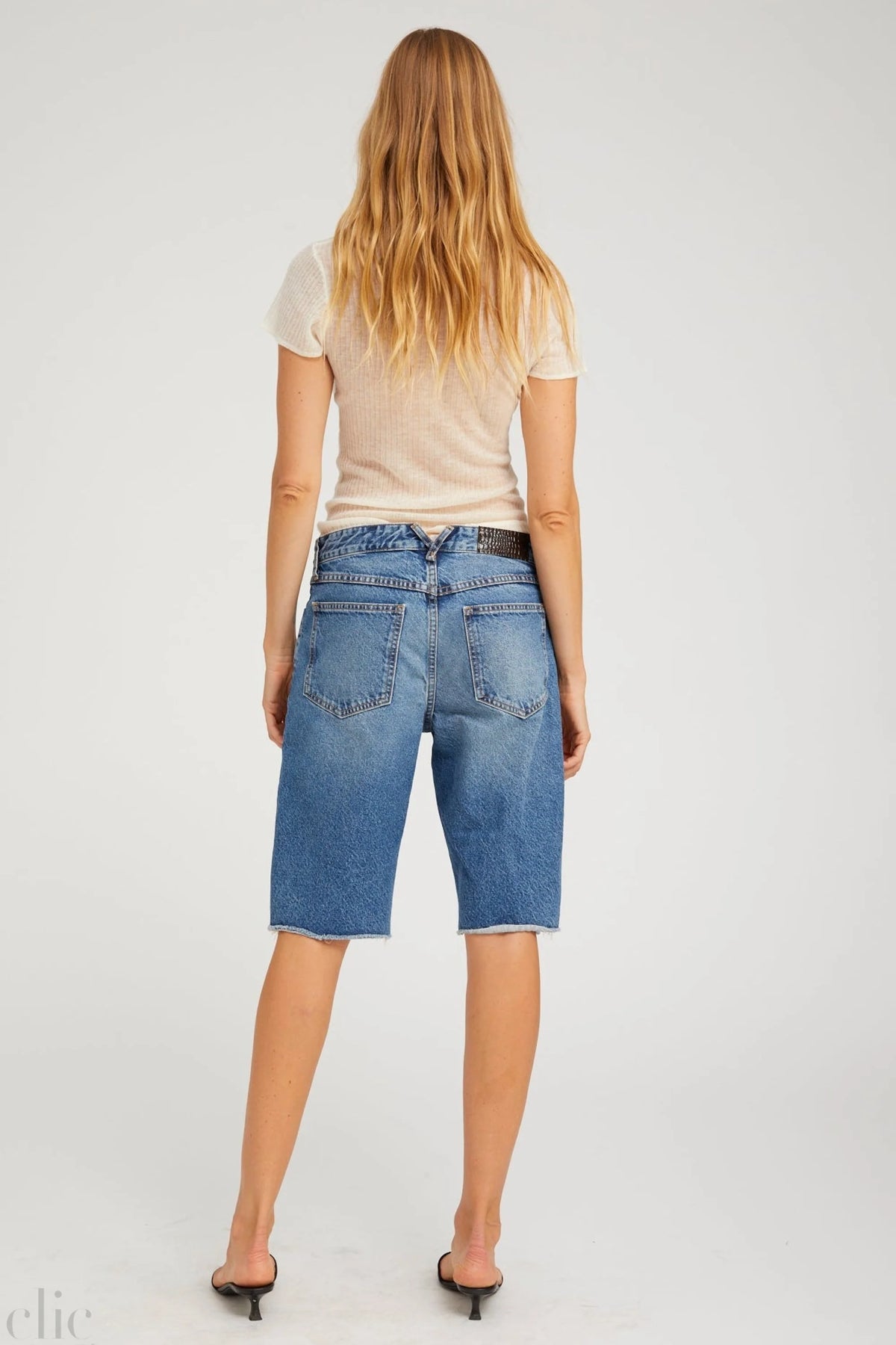 Denim Bermuda Shorts in Eva, from SPRWMN