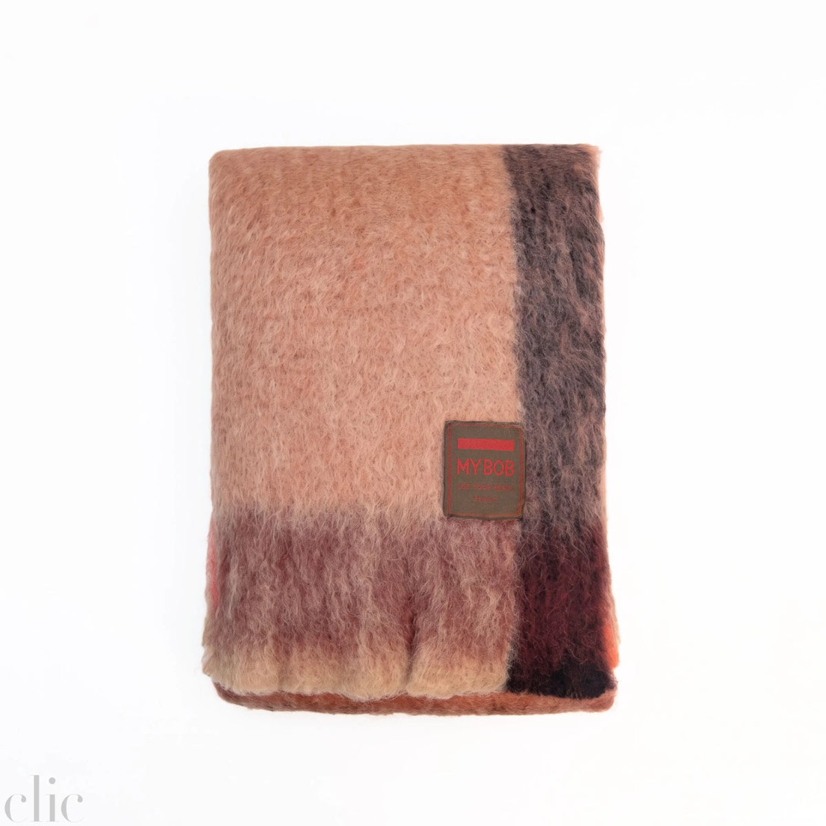 Mantac Mobe Throw in Beige and Pink