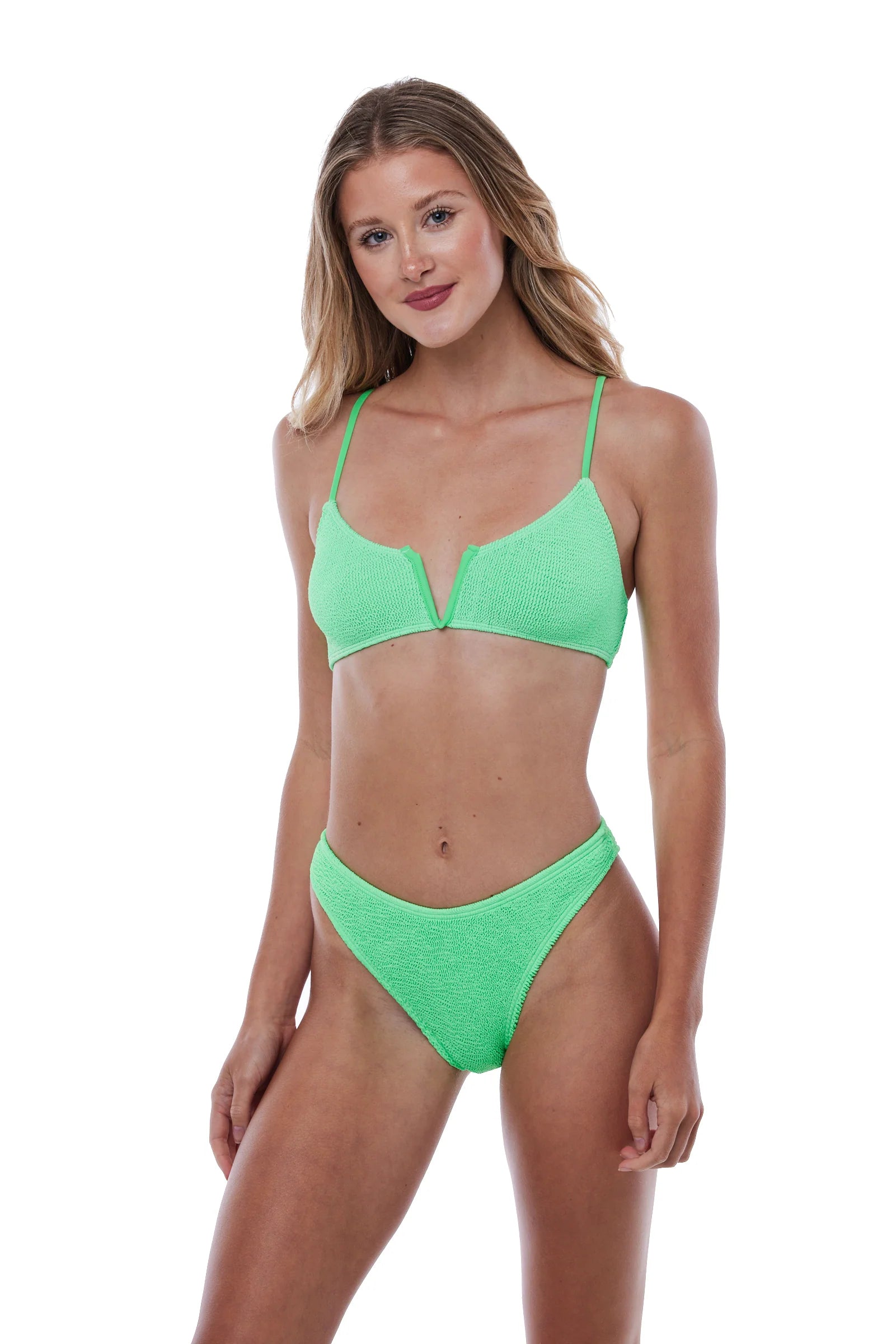 Barcelona Full Bikini Bottom in Jungle Green, from Love & Bikinis