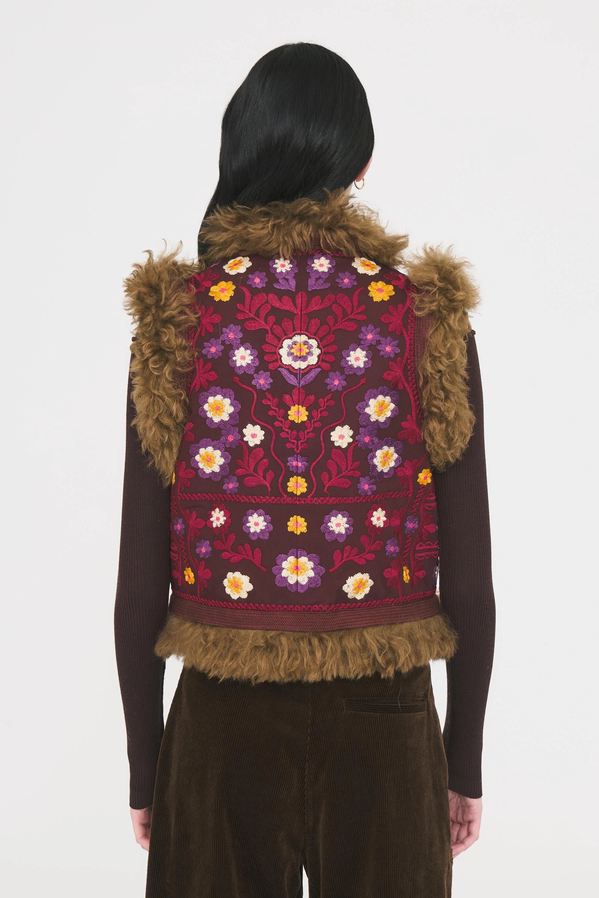 Magyar Vest in Burgundy, from Antik Batik