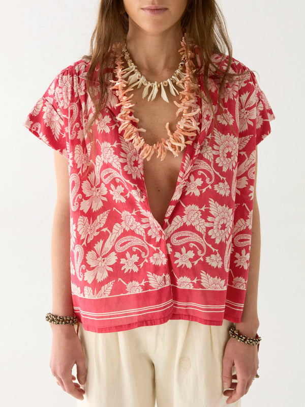 Bora Bora Blouse in Tobasco, from Maison Hotel