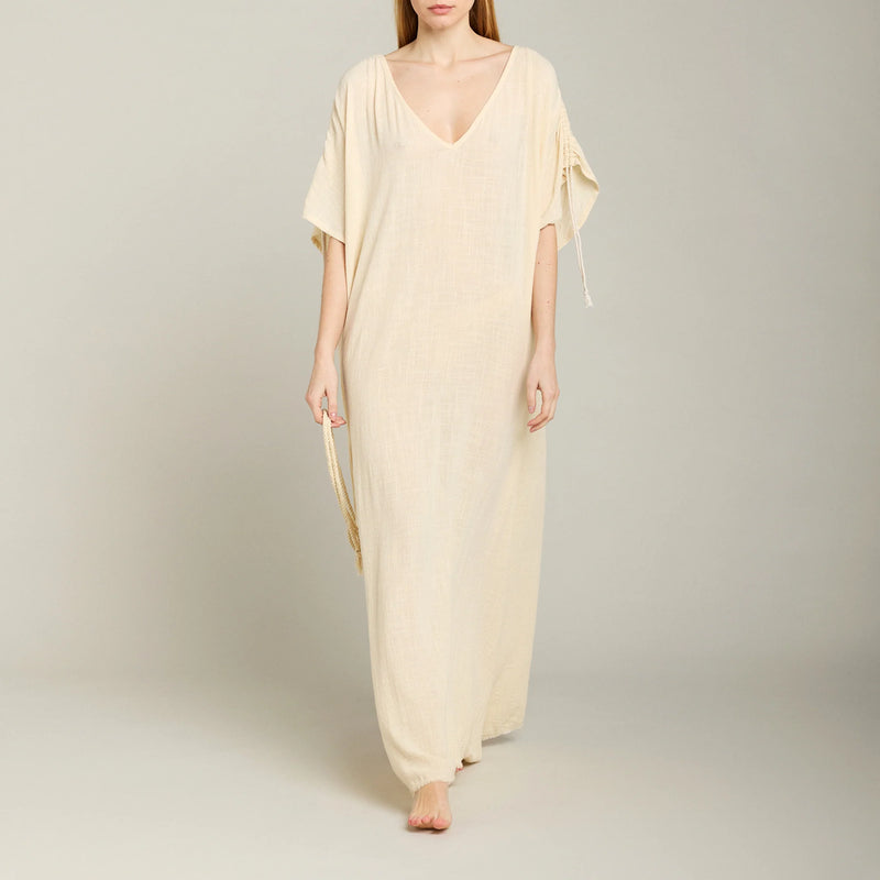 Alexandrie Long Dress in Cream, from Maison Saint Julien