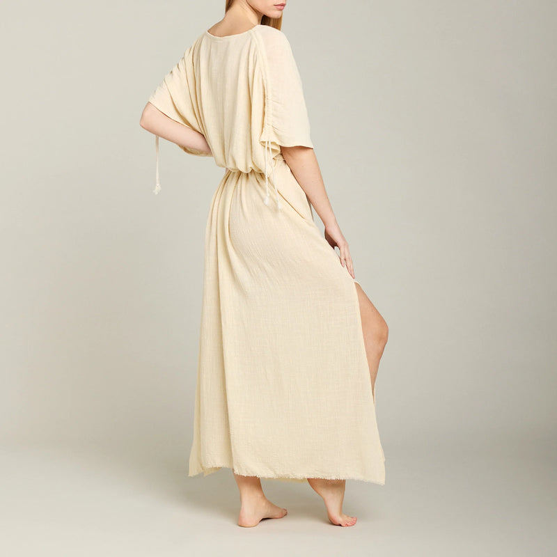 Alexandrie Long Dress in Cream, from Maison Saint Julien