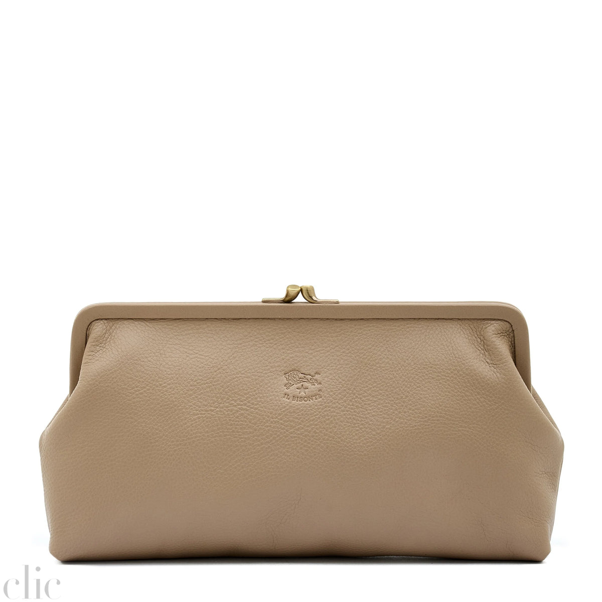 Manuela Clutch in Beige Vasari, from IL Bisonte