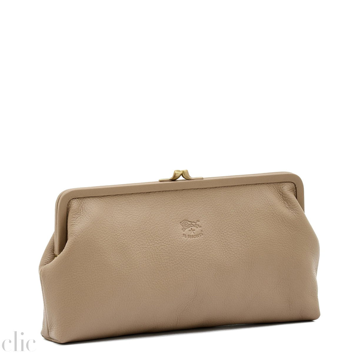 Manuela Clutch in Beige Vasari, from IL Bisonte