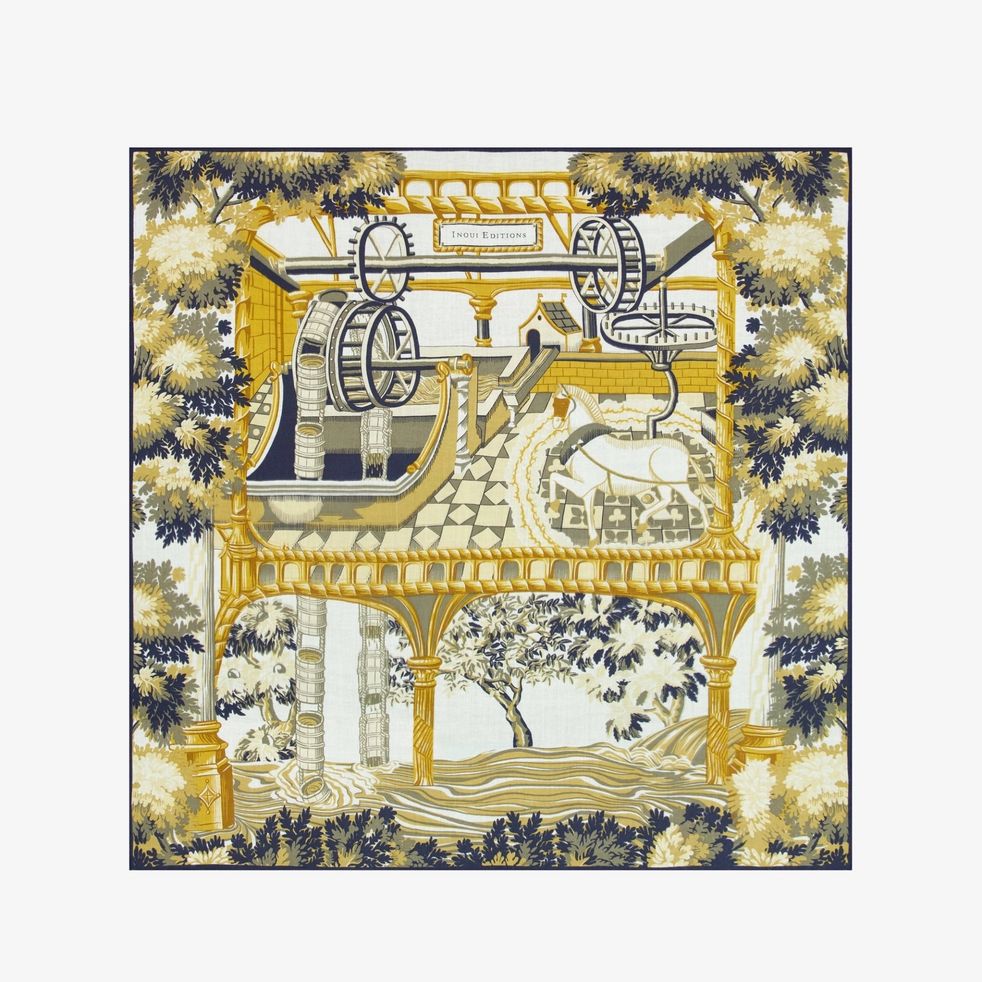 Carre 130 Manufacture in Golden Brown, from Inoui Editions