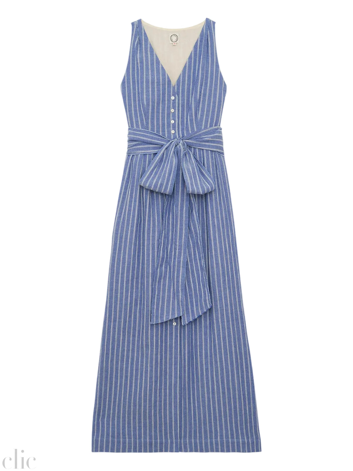 Ambre Striped Dress in Blue White, from Ines de la Fressange