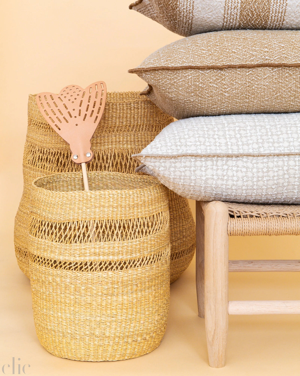 Medium Mixed Weave Wonder Basket in Natural