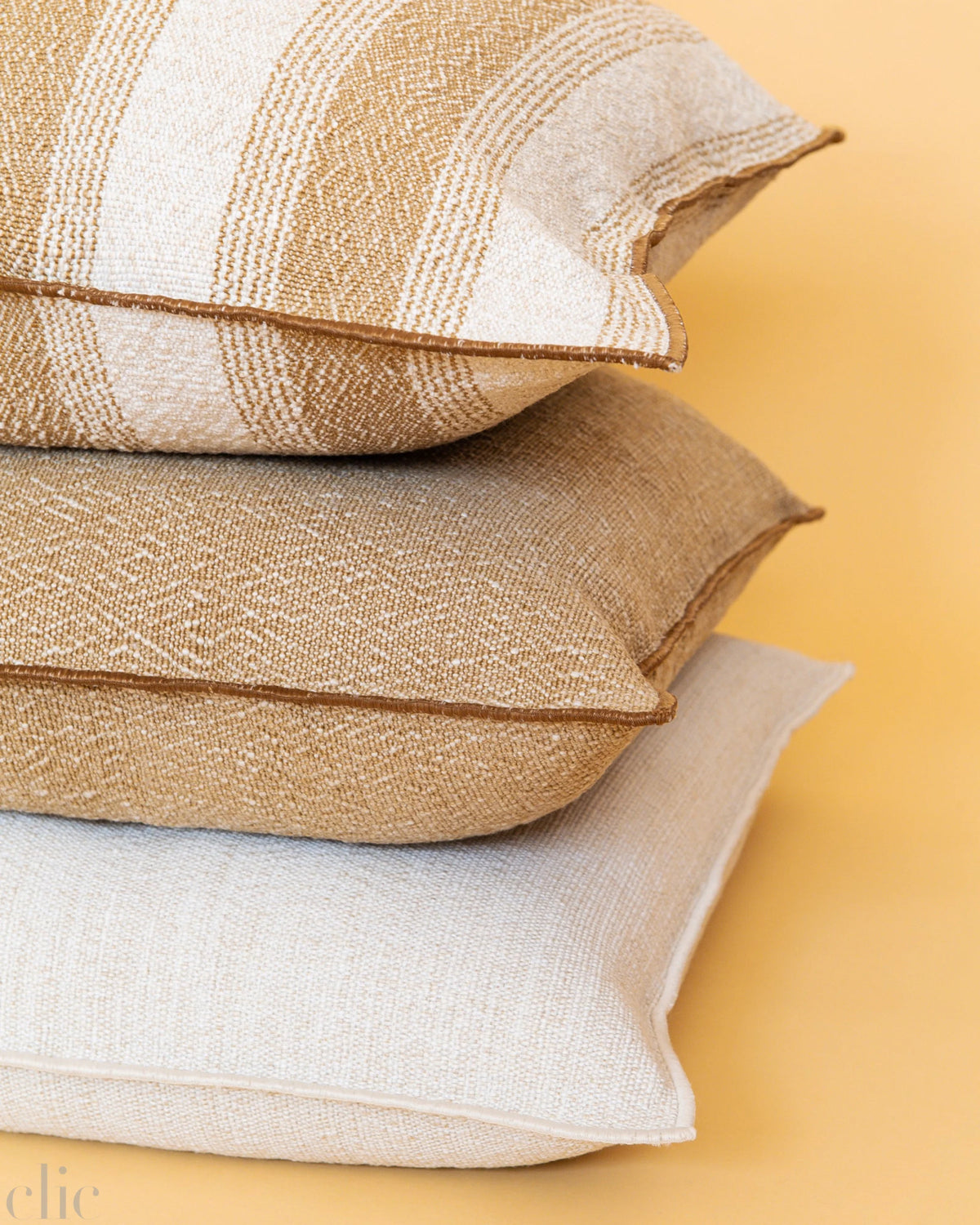 Canvas Outdoor Puglia Pillow 26x26 in Sable, from Maison de Vacances