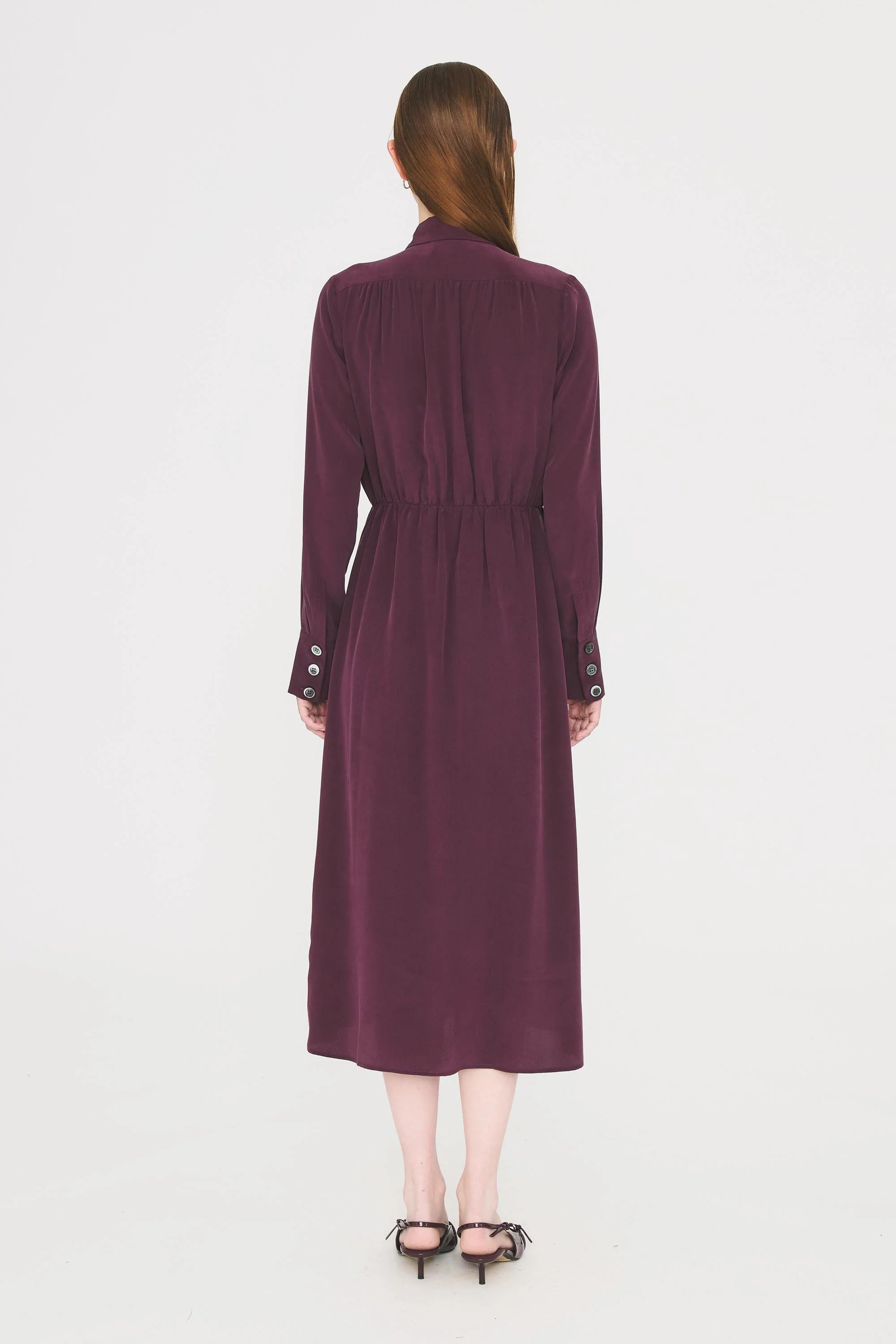 Melinda Long Dress in Burgundy, from Antik Batik