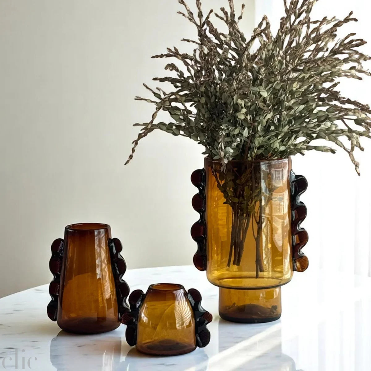 Dalila Bud Vase in Amber