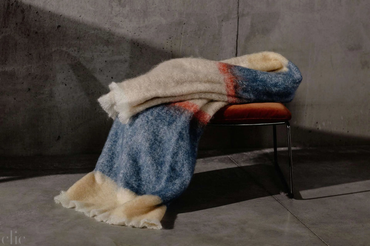 Silare Mohair Throw in Slate