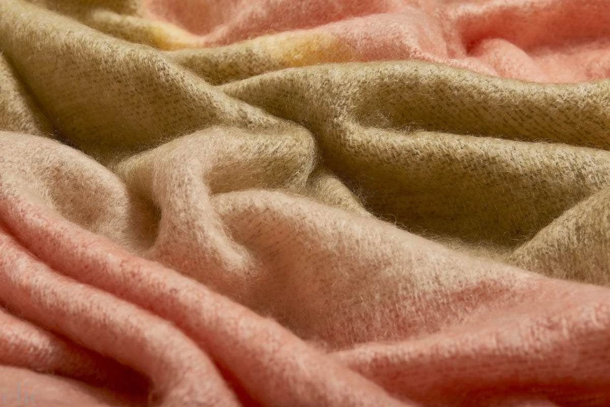 Silare Mohair Throw in Olive